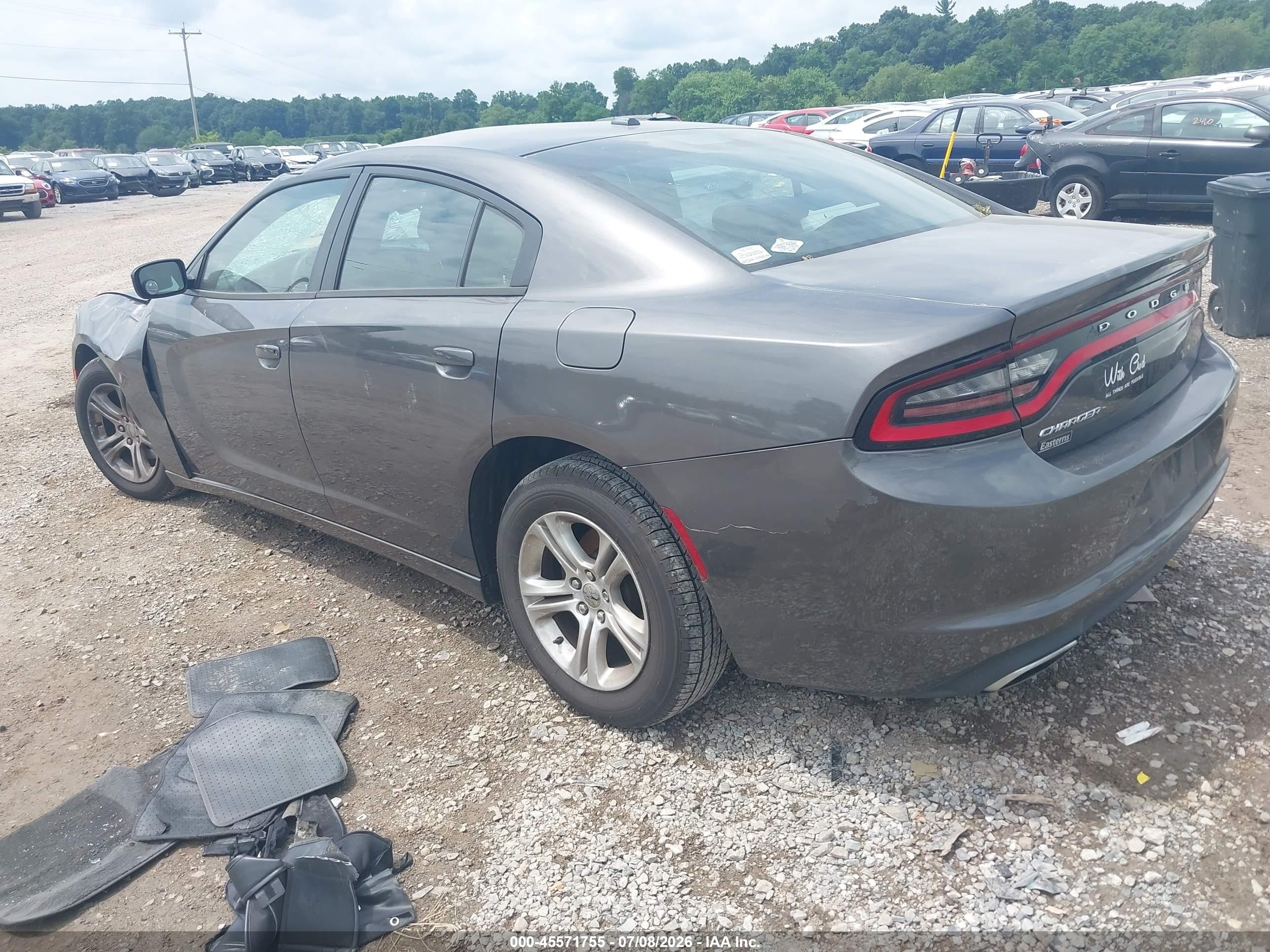 2015 Dodge Charger Se Gray vin: 2C3CDXBG2FH870636