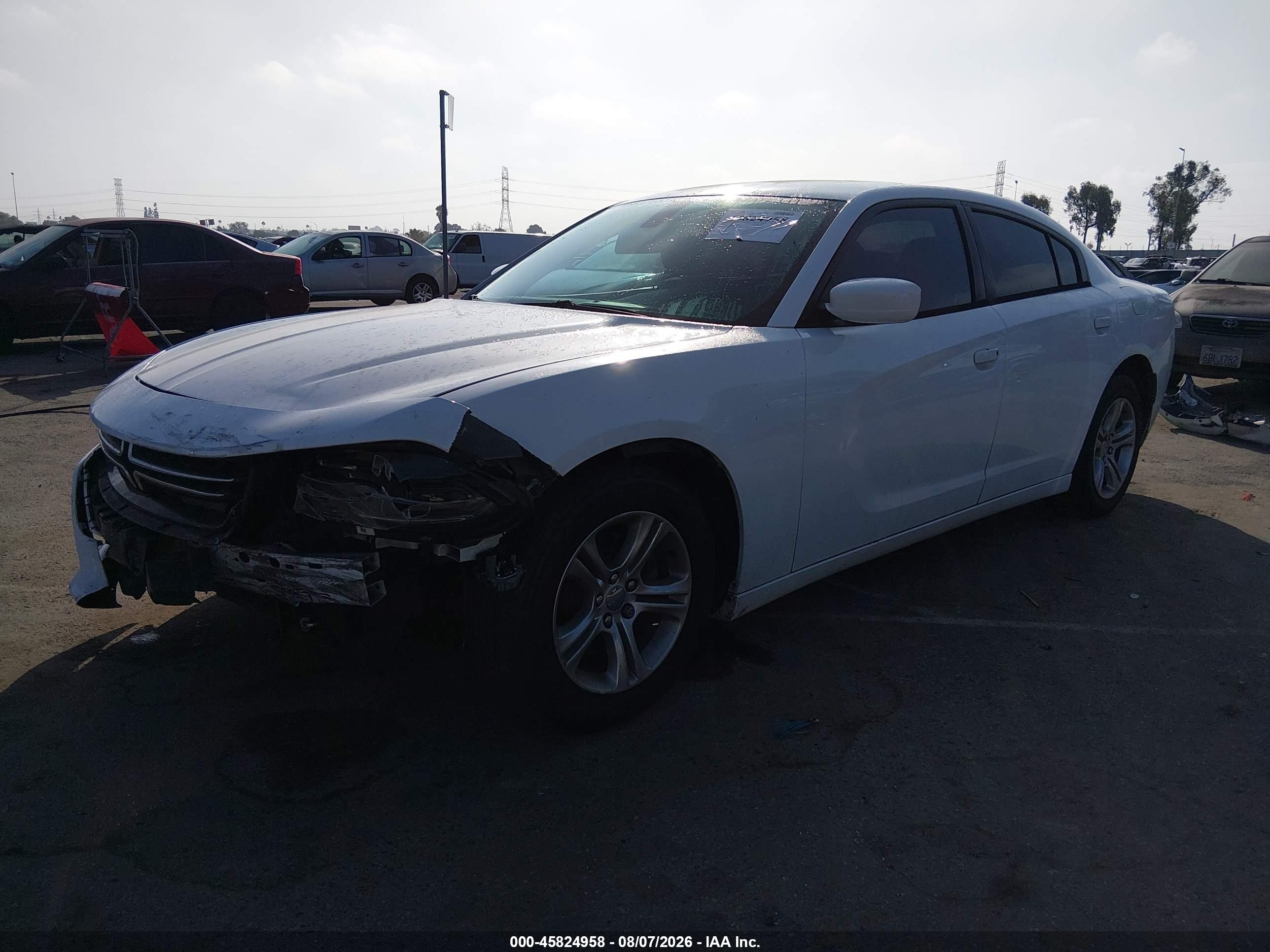 2015 Dodge Charger Se White vin: 2C3CDXBG2FH893429
