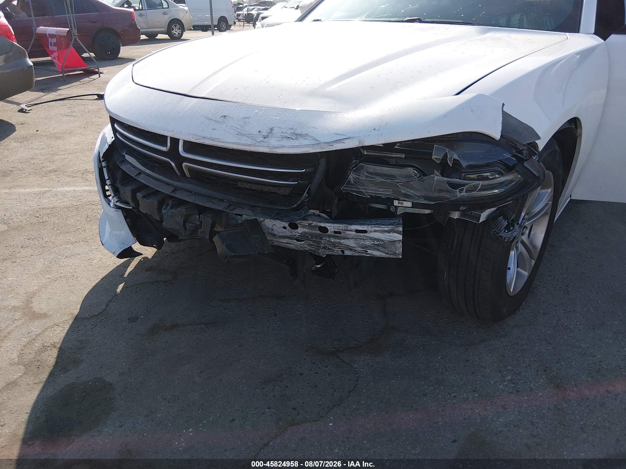 2015 Dodge Charger Se White vin: 2C3CDXBG2FH893429