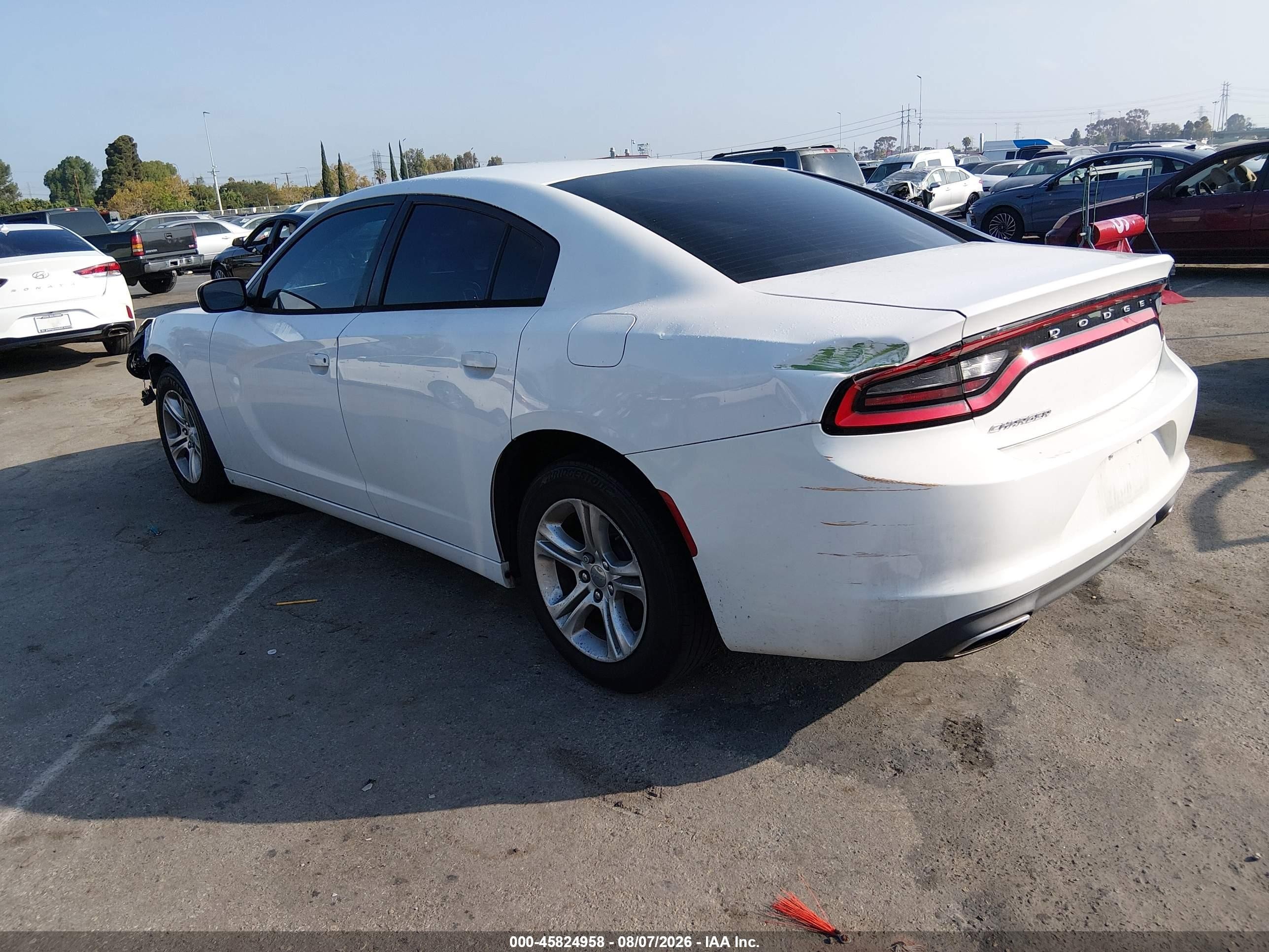 2015 Dodge Charger Se White vin: 2C3CDXBG2FH893429