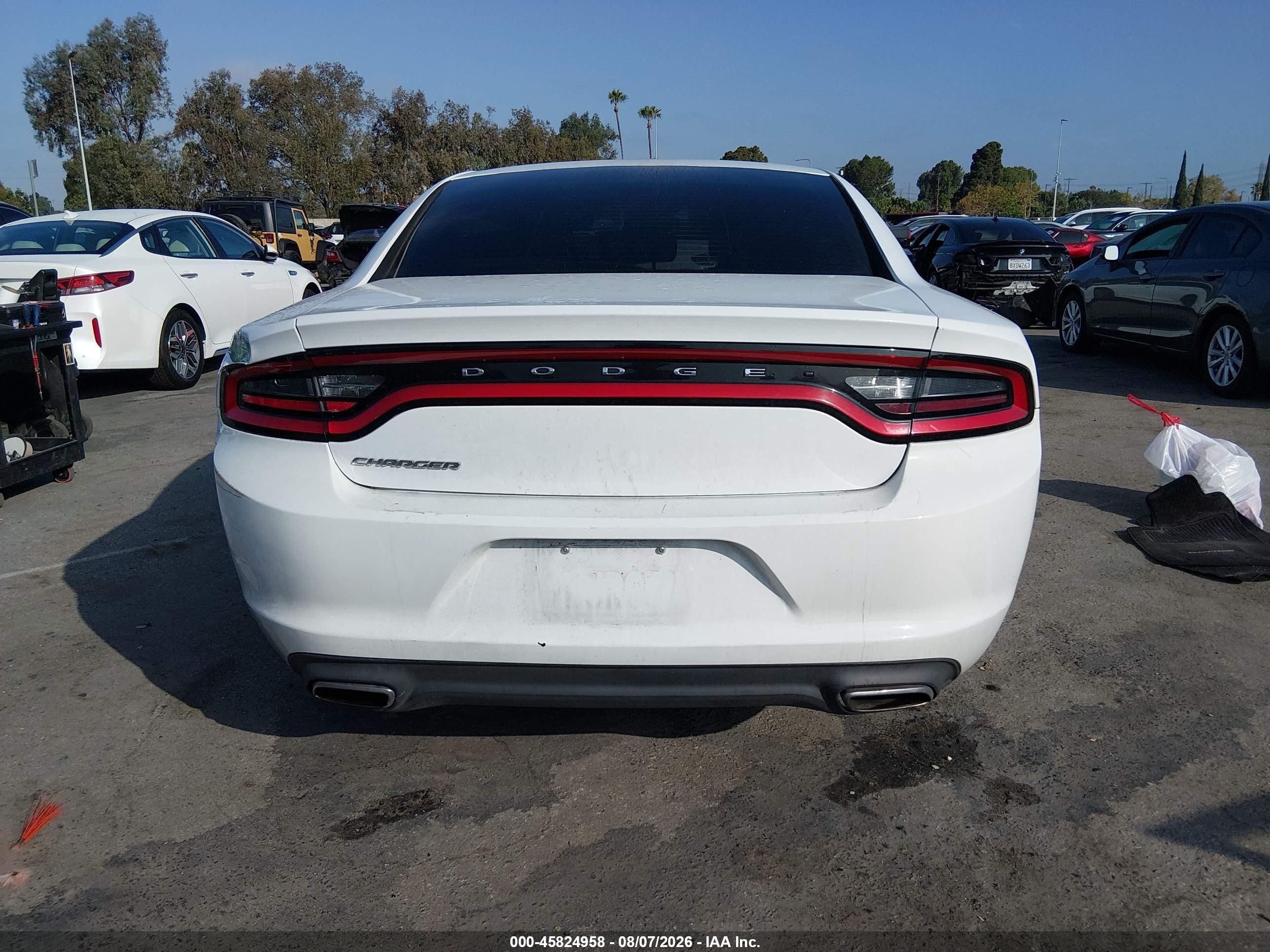 2015 Dodge Charger Se White vin: 2C3CDXBG2FH893429