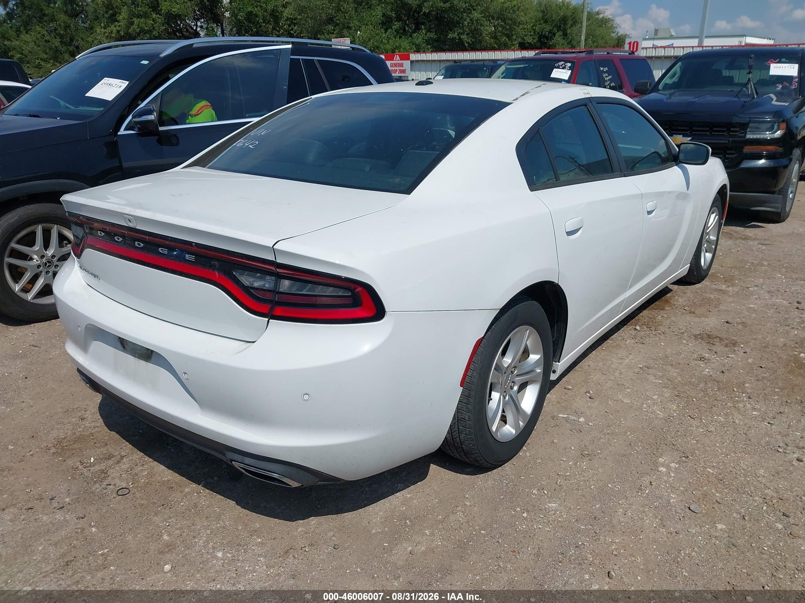 2020 Dodge Charger Sxt Rwd White vin: 2C3CDXBG2LH140642