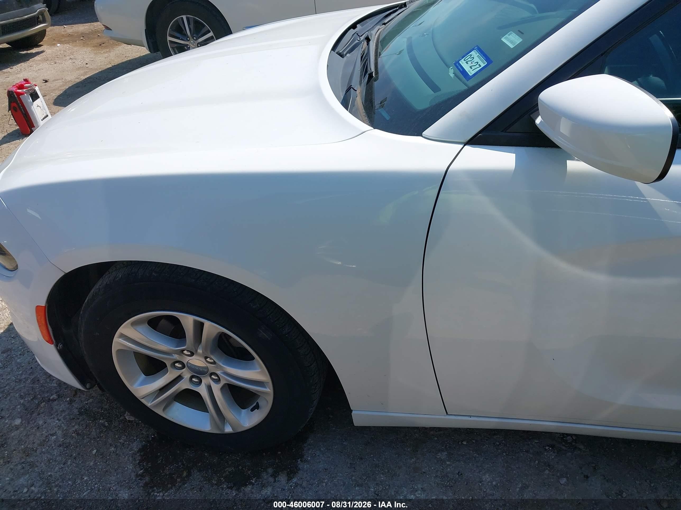 2020 Dodge Charger Sxt Rwd White vin: 2C3CDXBG2LH140642