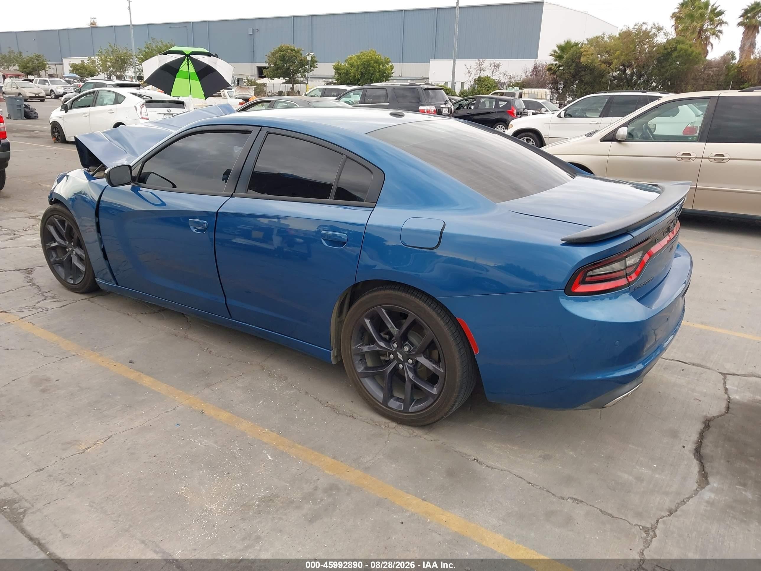 2020 Dodge Charger Sxt Rwd Blue vin: 2C3CDXBG2LH192787