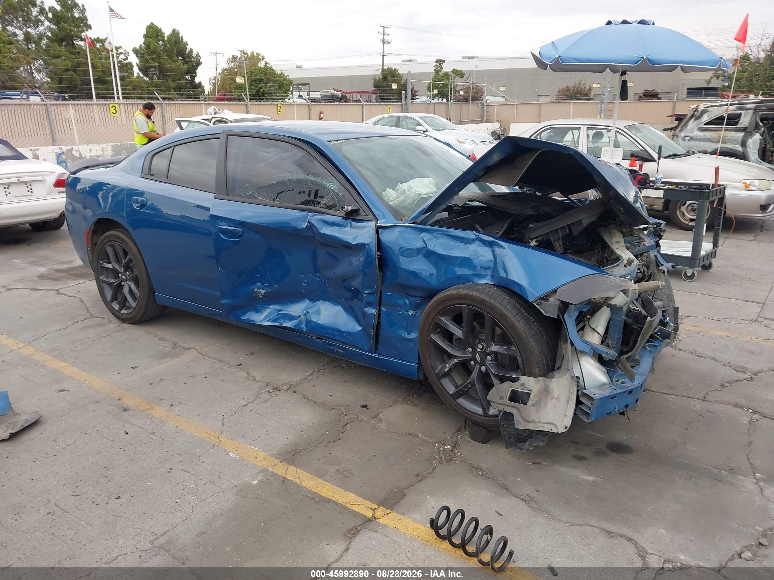 2020 Dodge Charger Sxt Rwd Blue vin: 2C3CDXBG2LH192787