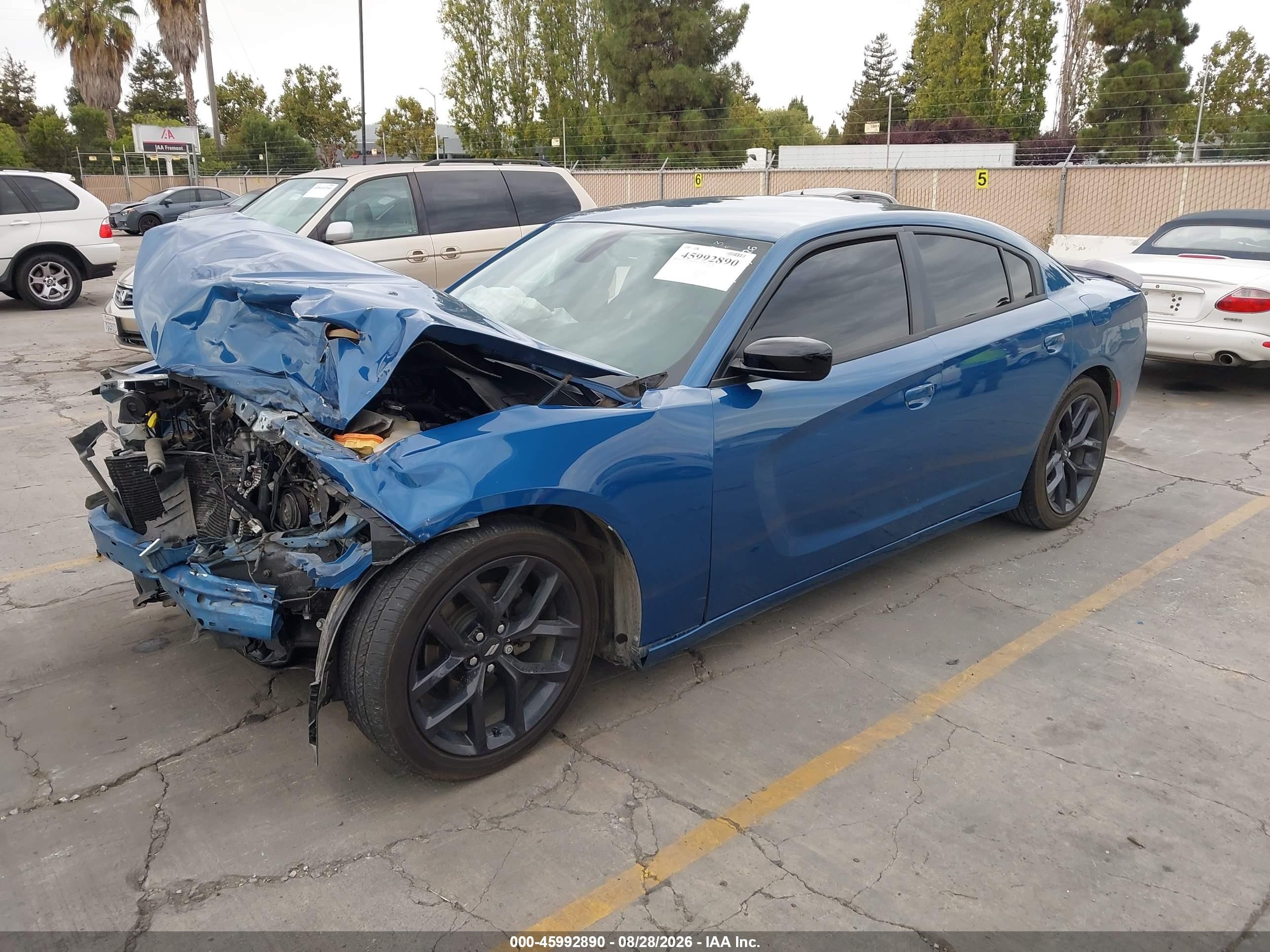 2020 Dodge Charger Sxt Rwd Blue vin: 2C3CDXBG2LH192787