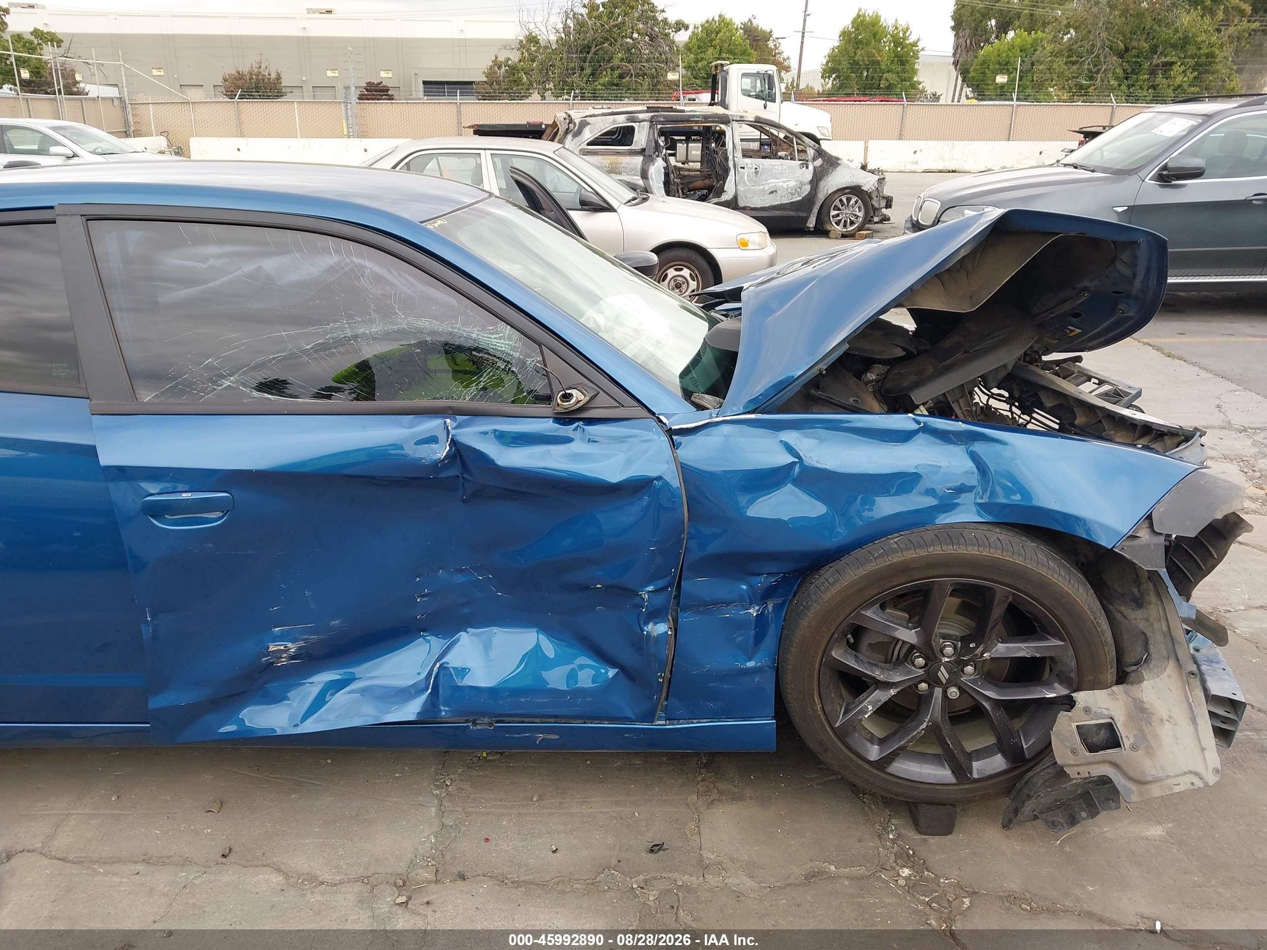 2020 Dodge Charger Sxt Rwd Blue vin: 2C3CDXBG2LH192787