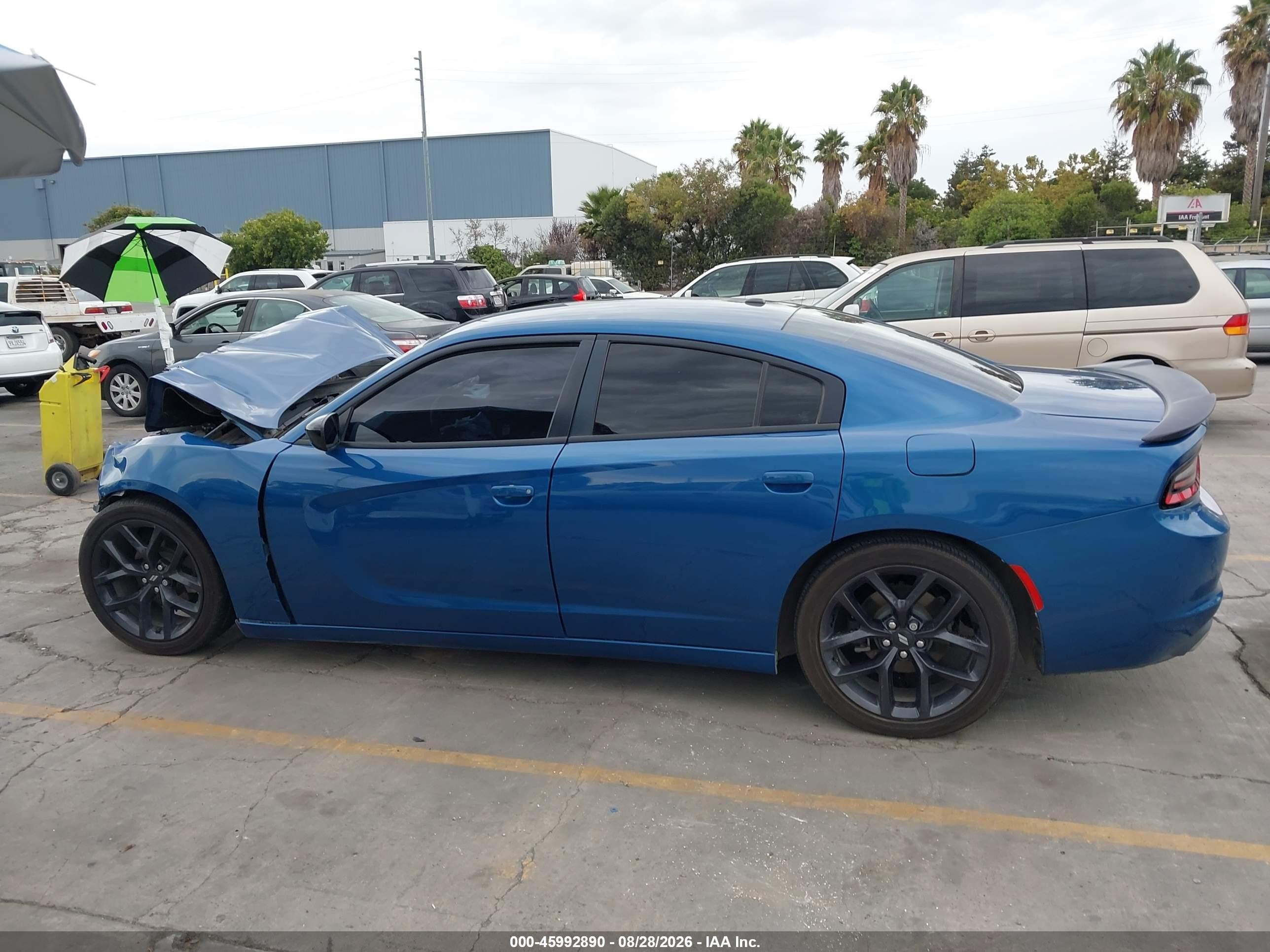 2020 Dodge Charger Sxt Rwd Blue vin: 2C3CDXBG2LH192787