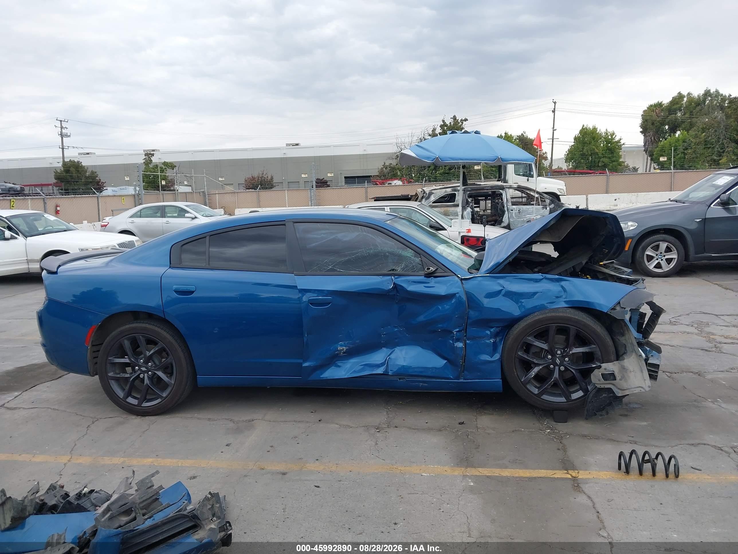 2020 Dodge Charger Sxt Rwd Blue vin: 2C3CDXBG2LH192787