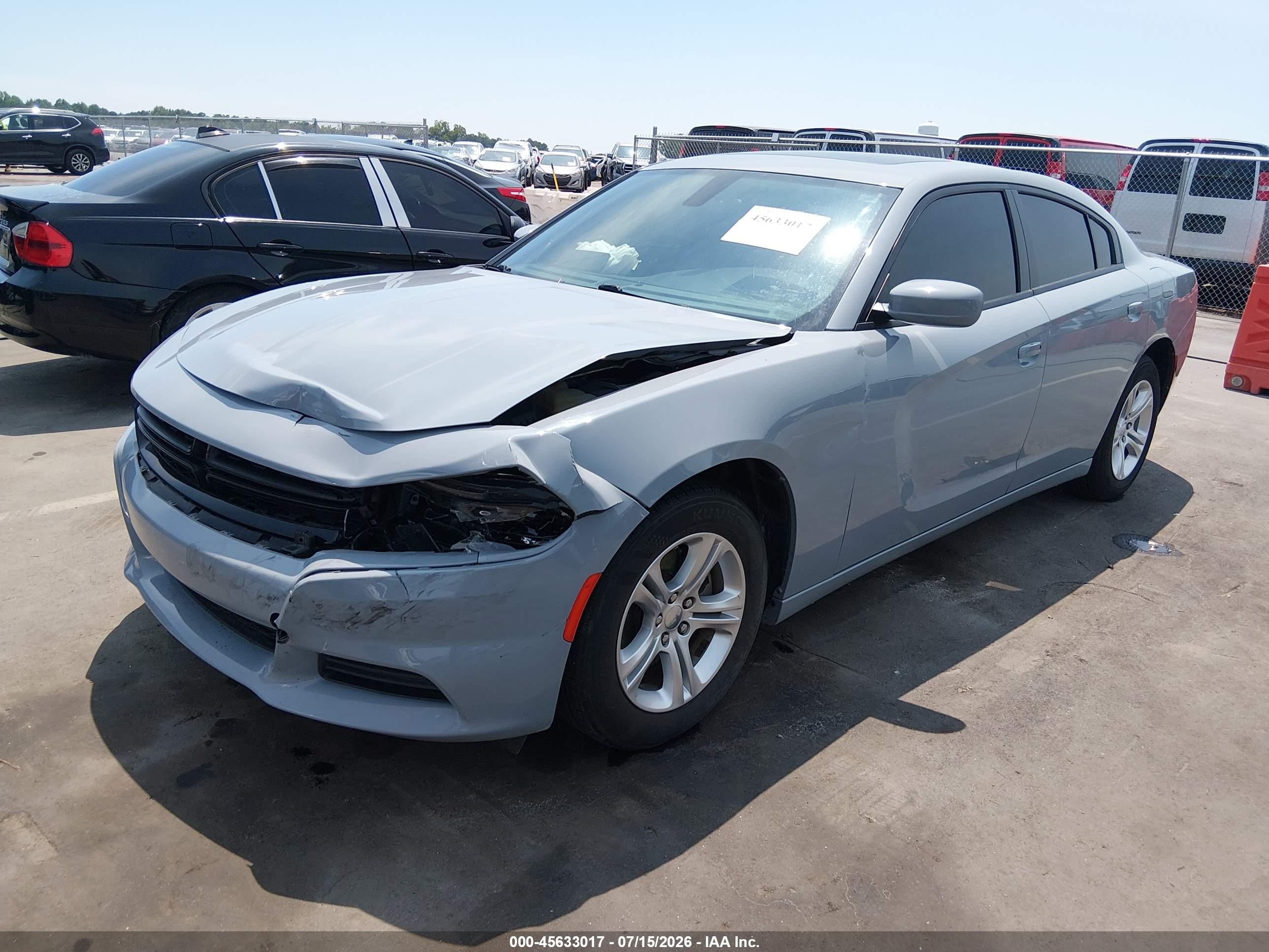 2022 Dodge Charger Sxt Rwd Gray vin: 2C3CDXBG2NH109829