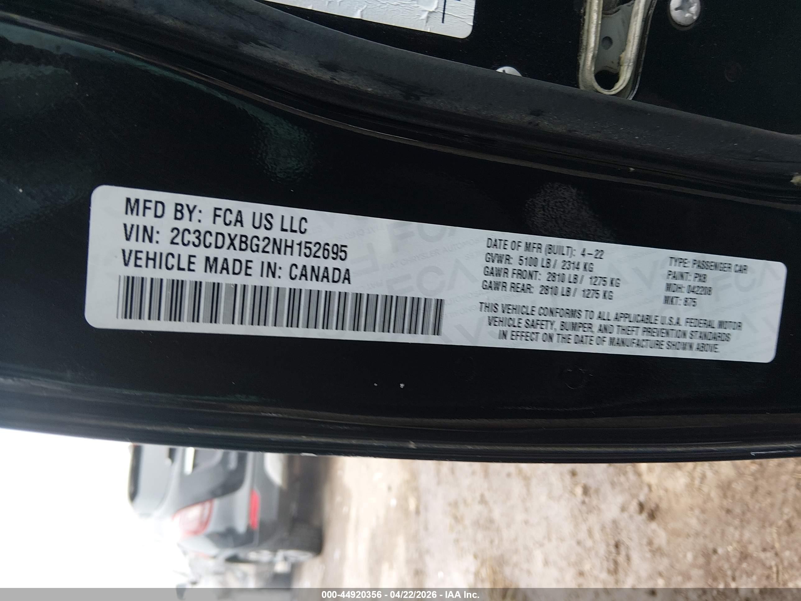 2022 Dodge Charger Sxt Rwd Black vin: 2C3CDXBG2NH152695