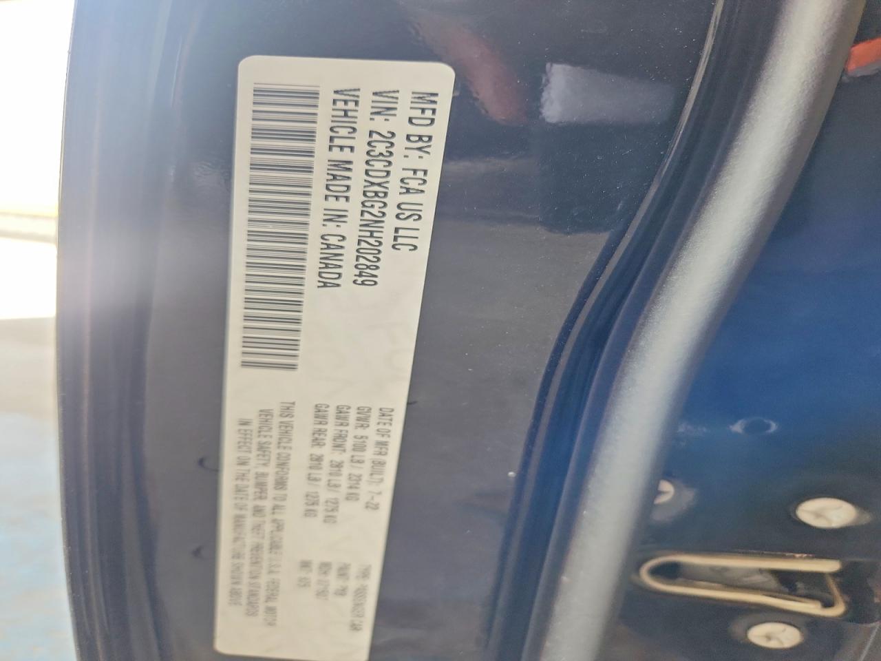 2022 Dodge Charger Sxt Black vin: 2C3CDXBG2NH202849