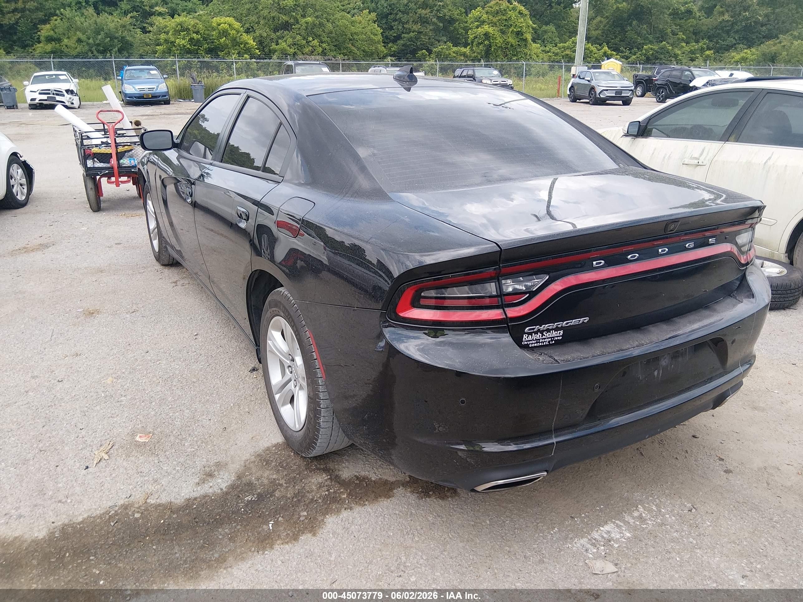 2023 Dodge Charger Sxt Black vin: 2C3CDXBG2PH660961