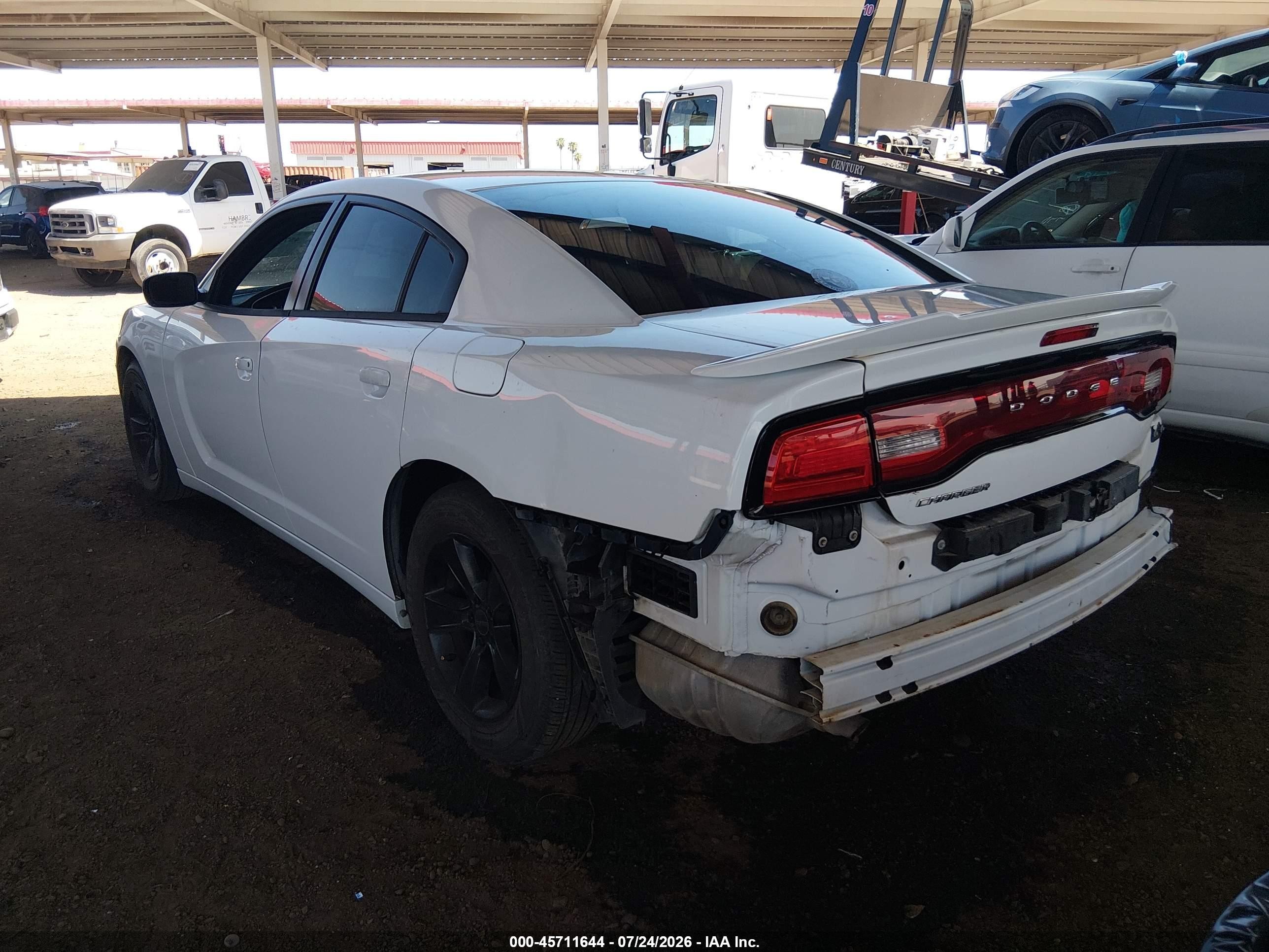 2013 Dodge Charger Se White vin: 2C3CDXBG3DH579432