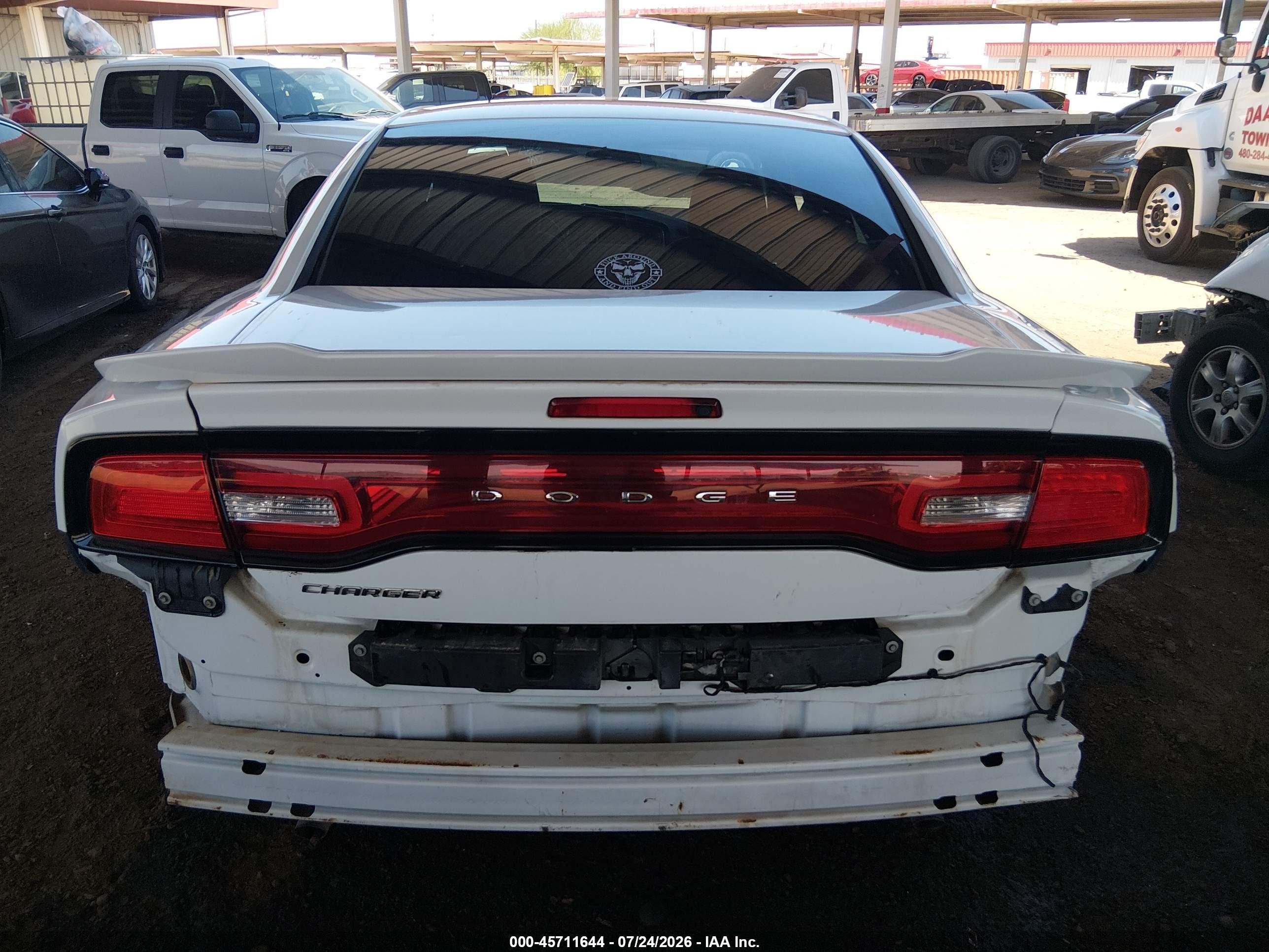 2013 Dodge Charger Se White vin: 2C3CDXBG3DH579432