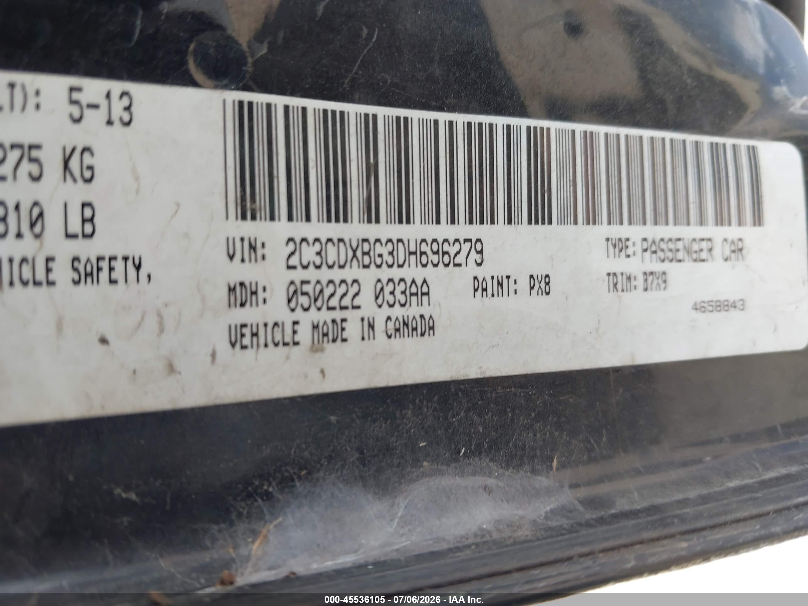 2013 Dodge Charger Se Black vin: 2C3CDXBG3DH696279
