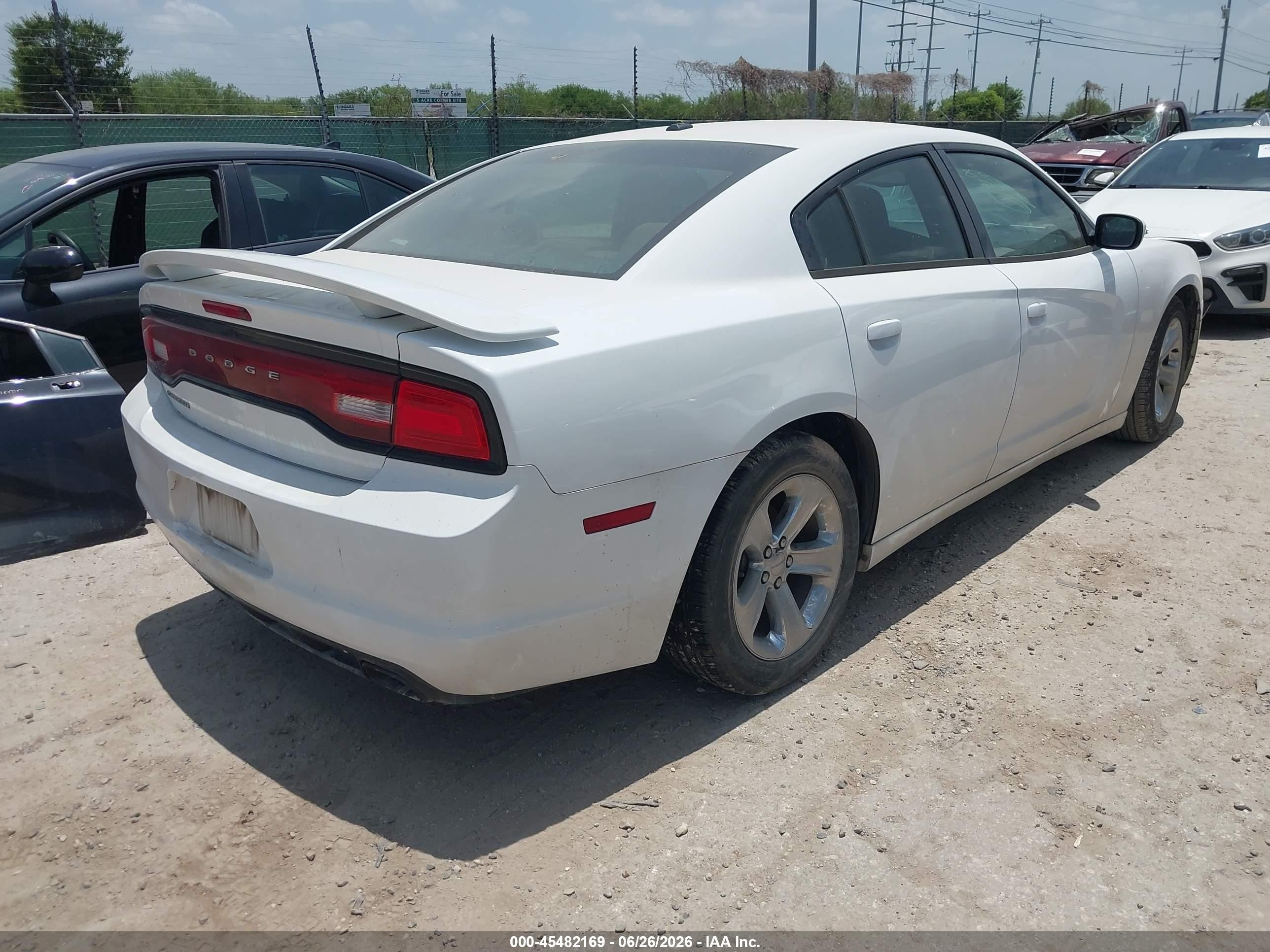 2013 Dodge Charger Se White vin: 2C3CDXBG3DH701416
