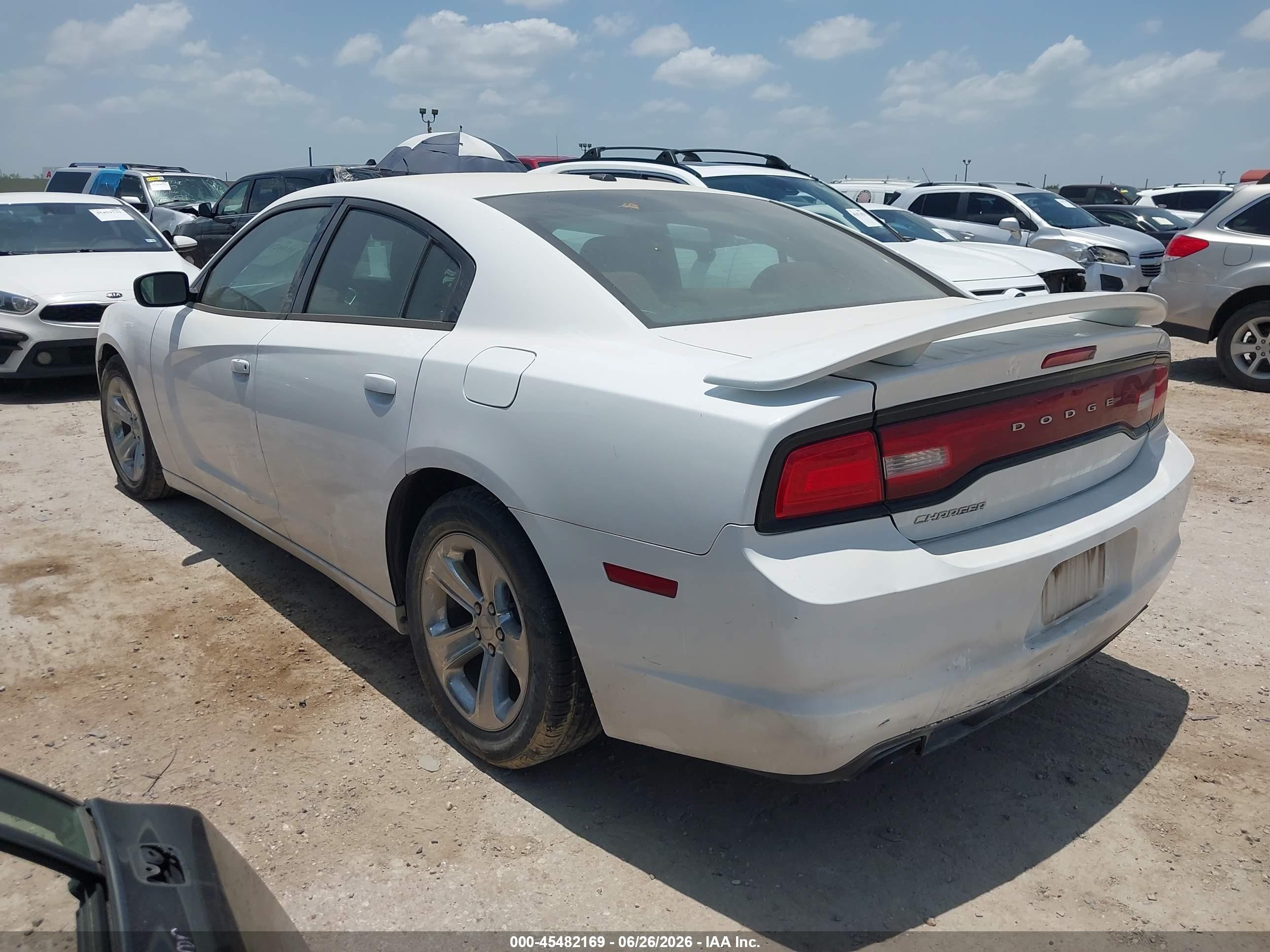 2013 Dodge Charger Se White vin: 2C3CDXBG3DH701416