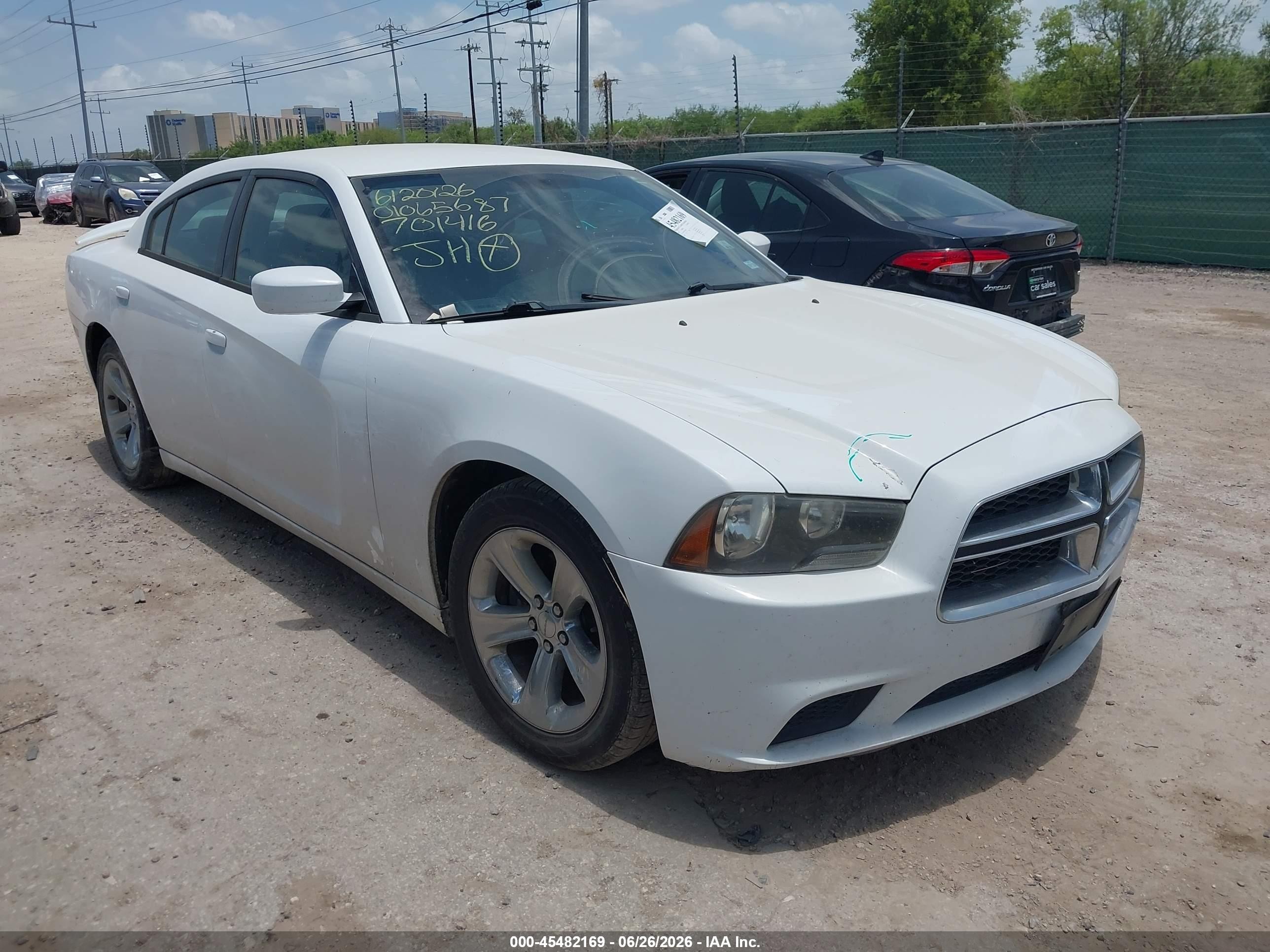 2013 Dodge Charger Se White vin: 2C3CDXBG3DH701416
