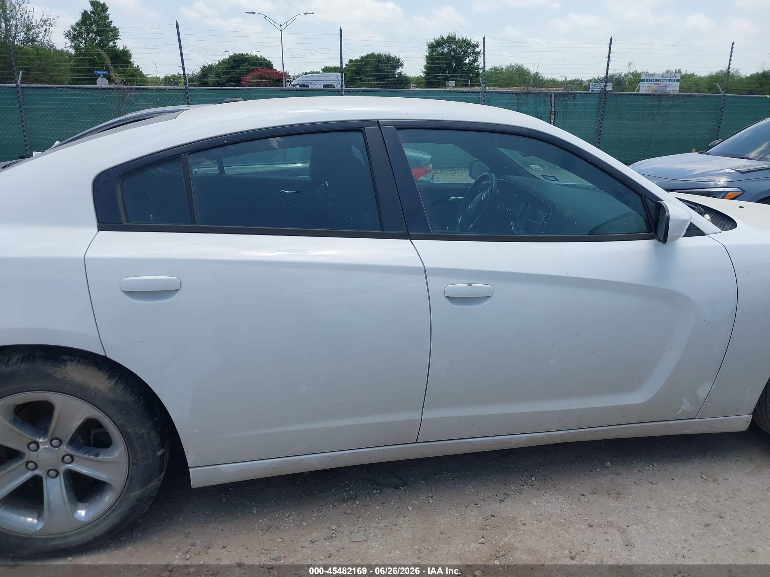 2013 Dodge Charger Se White vin: 2C3CDXBG3DH701416