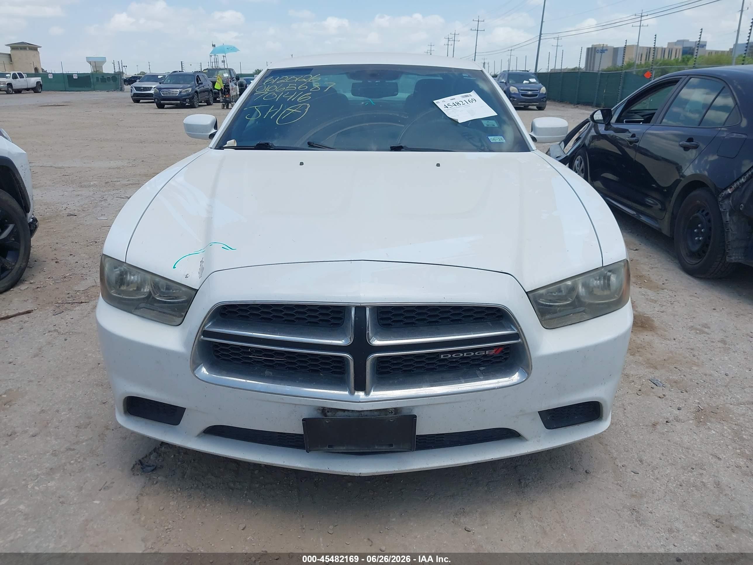 2013 Dodge Charger Se White vin: 2C3CDXBG3DH701416