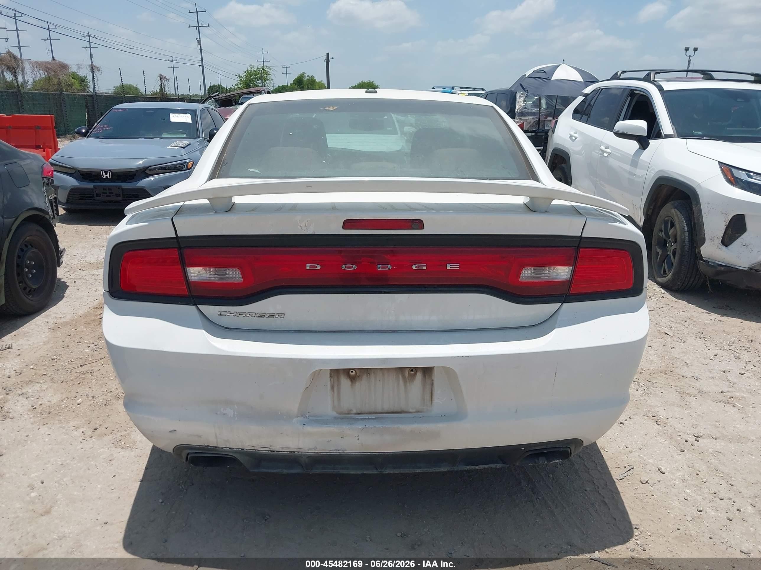 2013 Dodge Charger Se White vin: 2C3CDXBG3DH701416