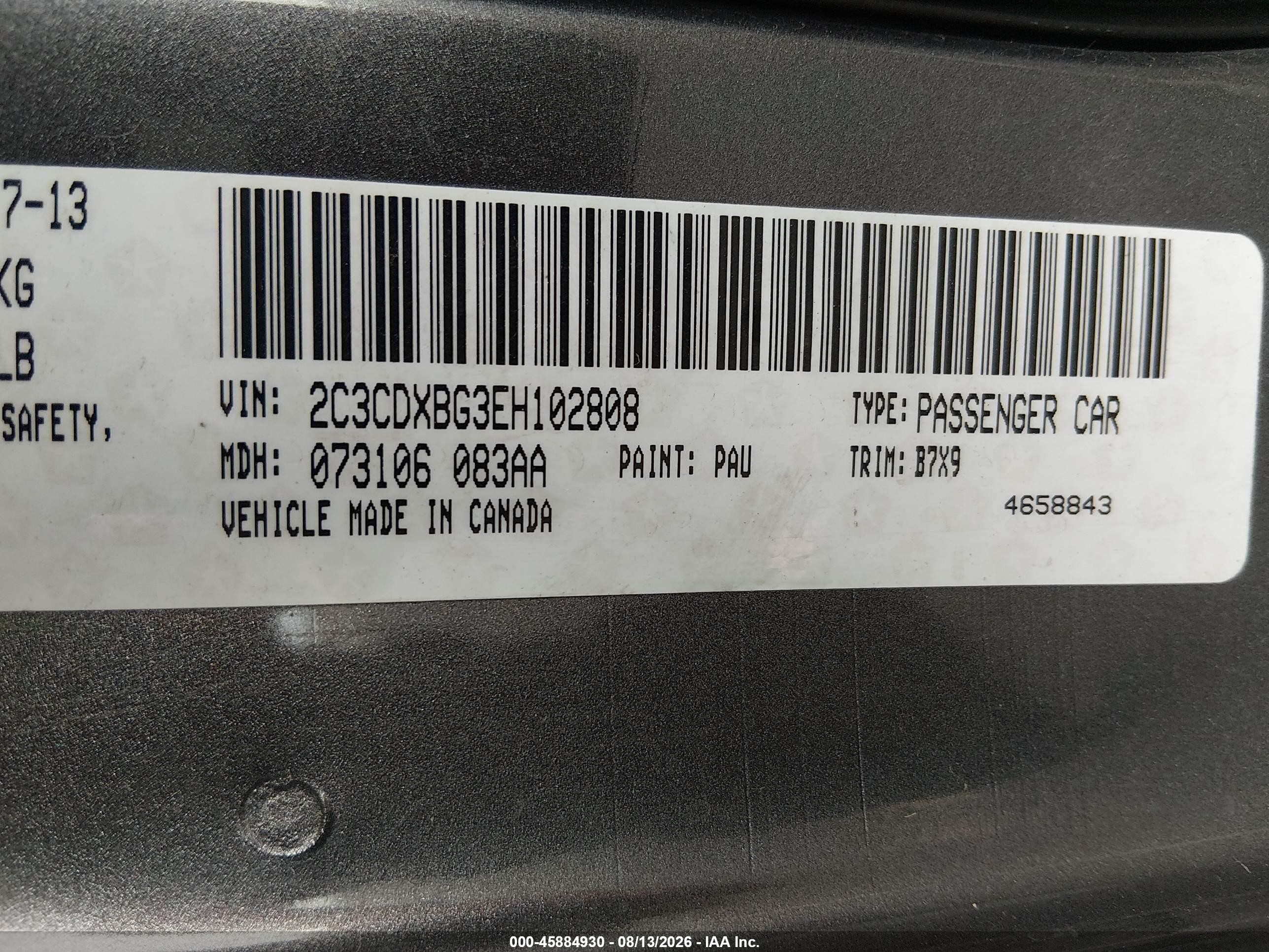 2014 Dodge Charger Se Gray vin: 2C3CDXBG3EH102808