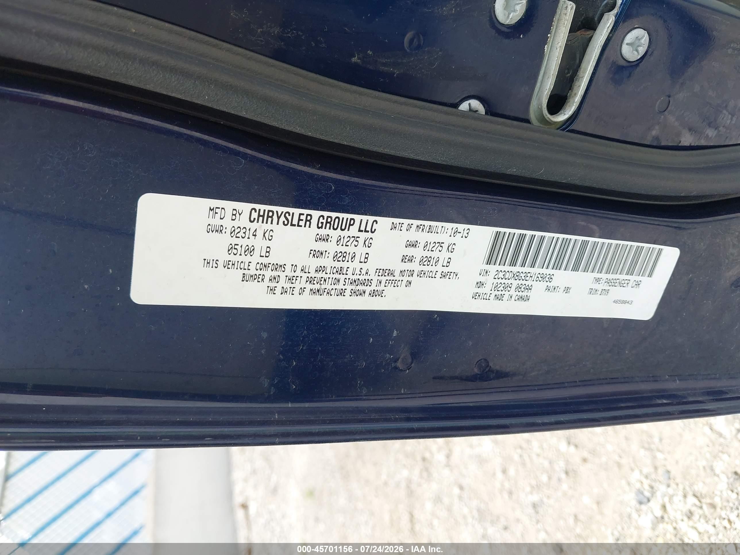 2014 Dodge Charger Se Blue vin: 2C3CDXBG3EH169036