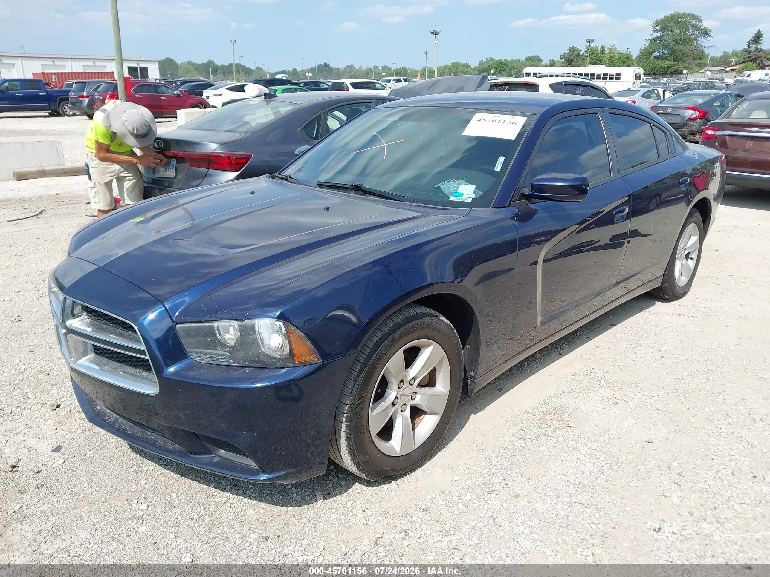 2014 Dodge Charger Se Blue vin: 2C3CDXBG3EH169036