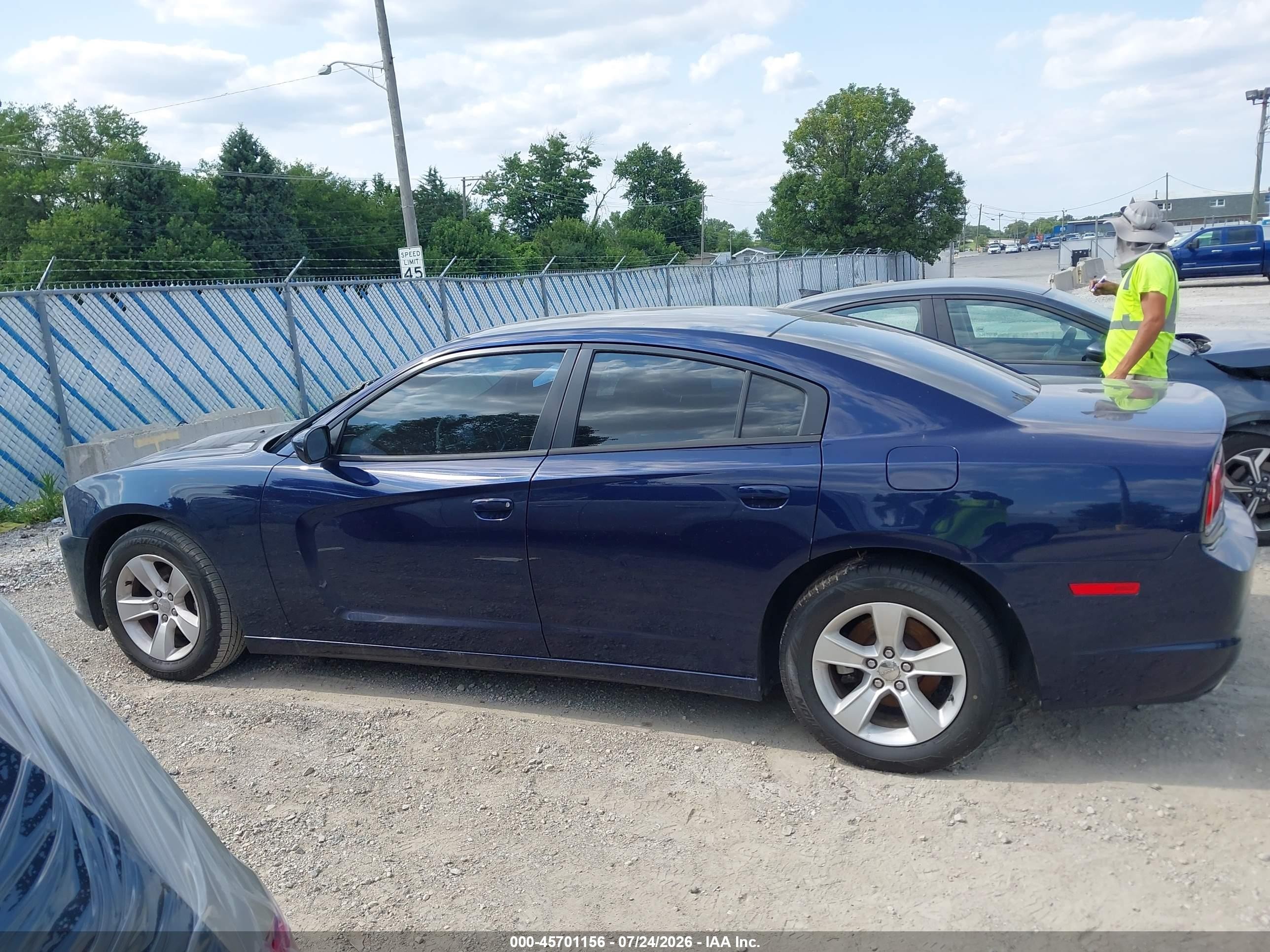 2014 Dodge Charger Se Blue vin: 2C3CDXBG3EH169036