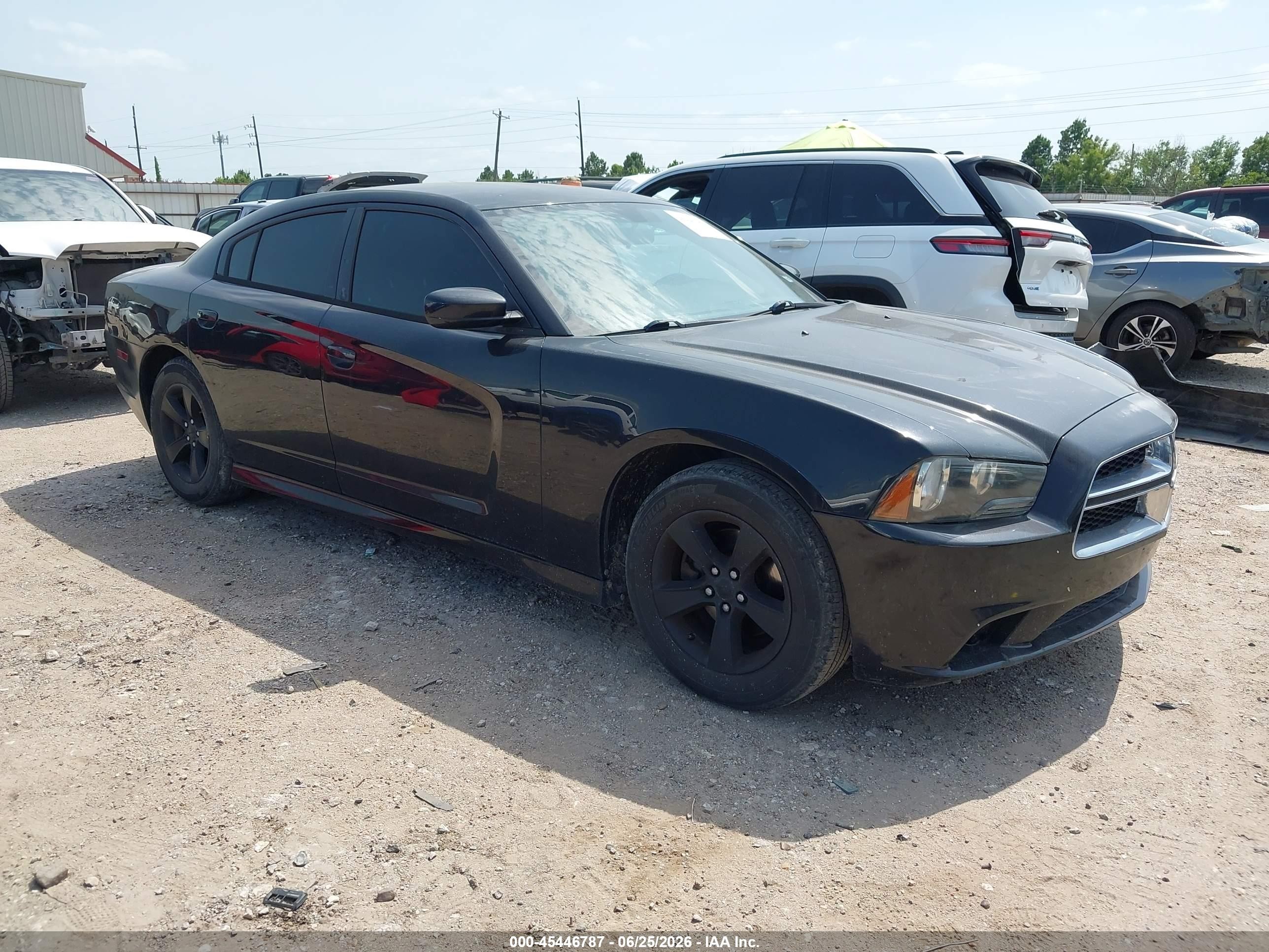 2014 Dodge Charger Se Black vin: 2C3CDXBG3EH275454