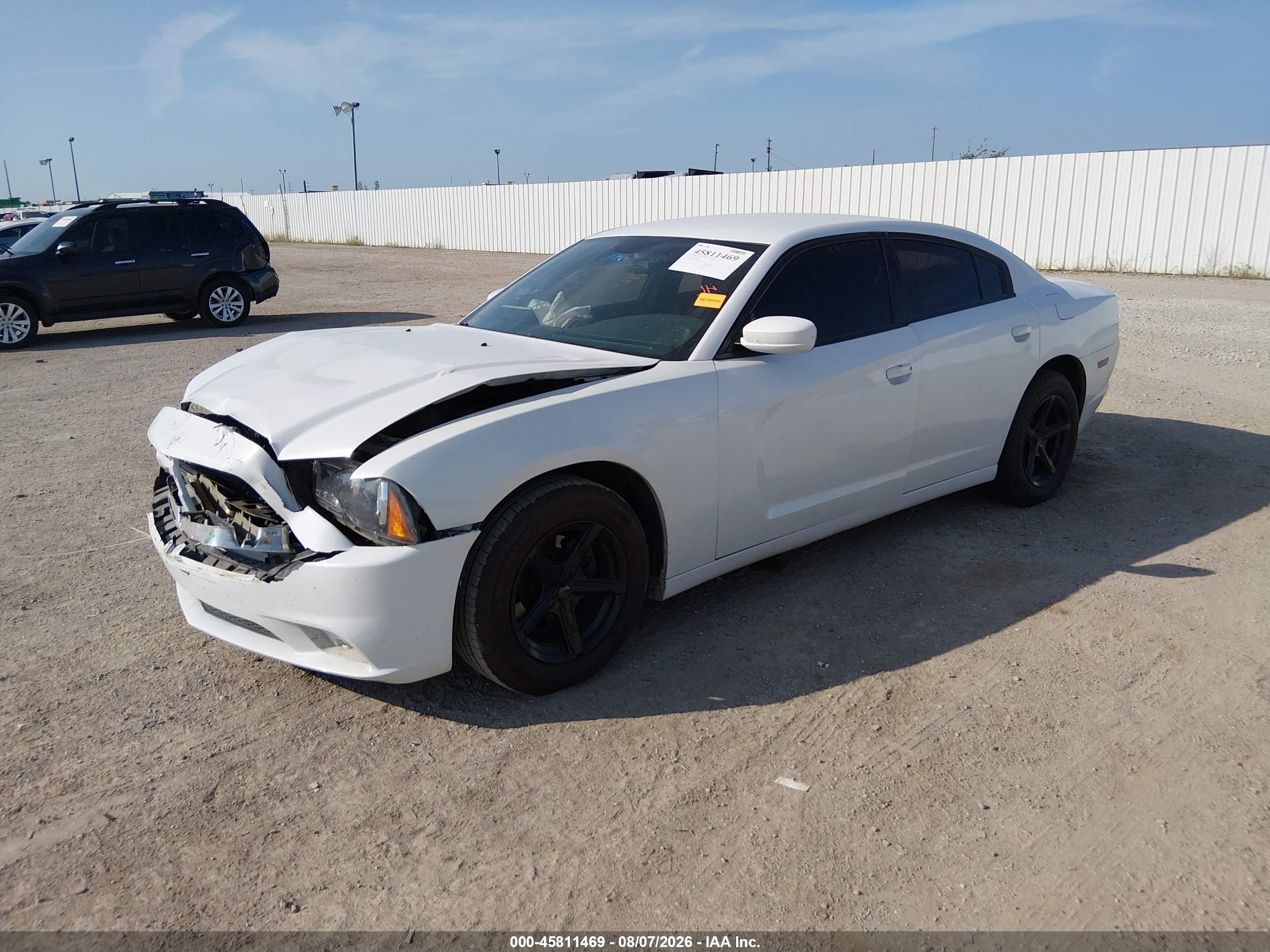 2014 Dodge Charger Se White vin: 2C3CDXBG3EH337869