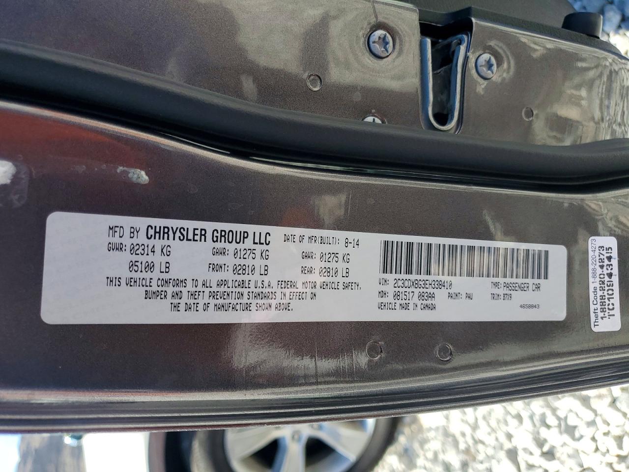 2014 Dodge Charger Se Gray vin: 2C3CDXBG3EH338410