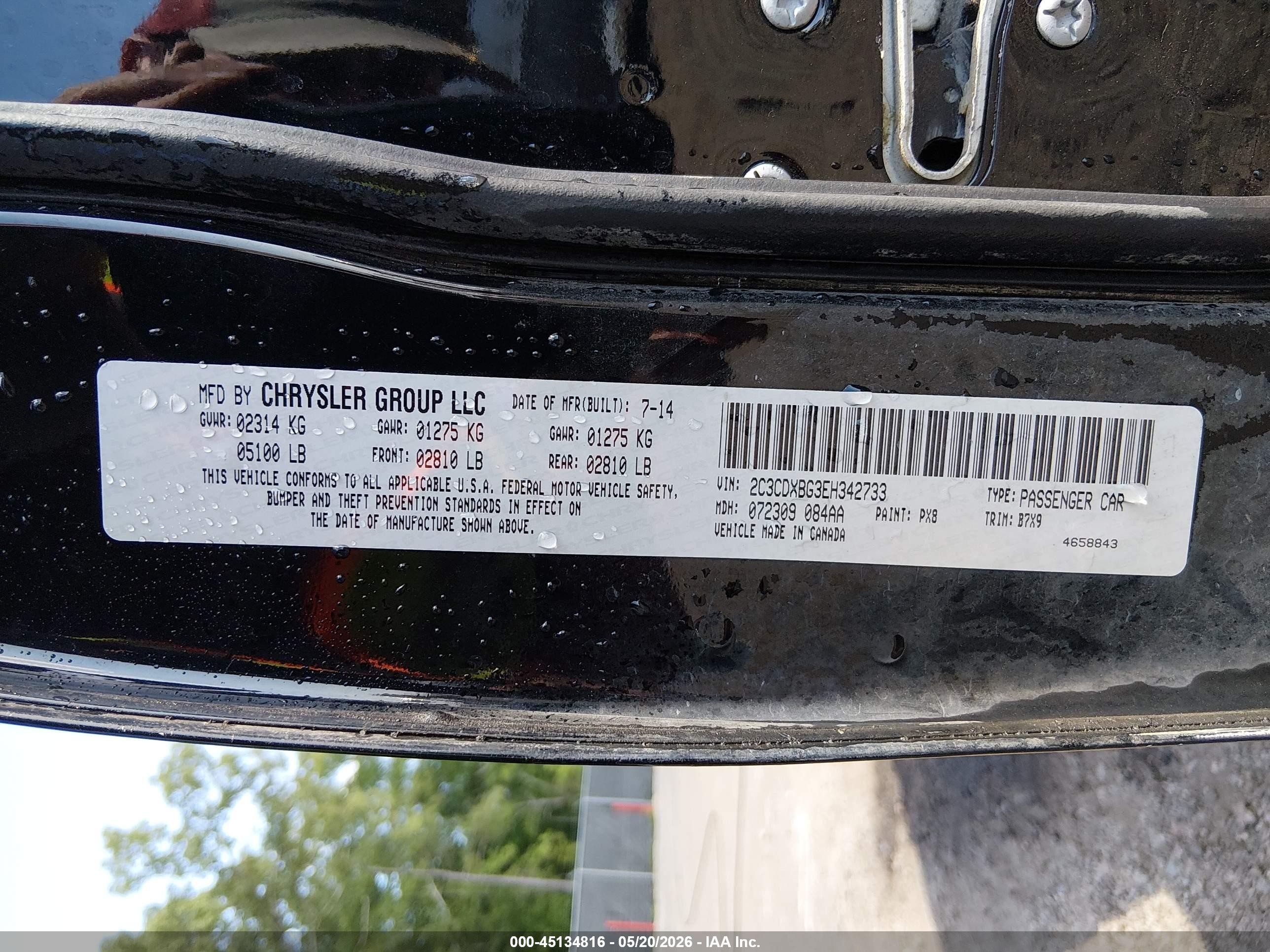 2014 Dodge Charger Se Black vin: 2C3CDXBG3EH342733