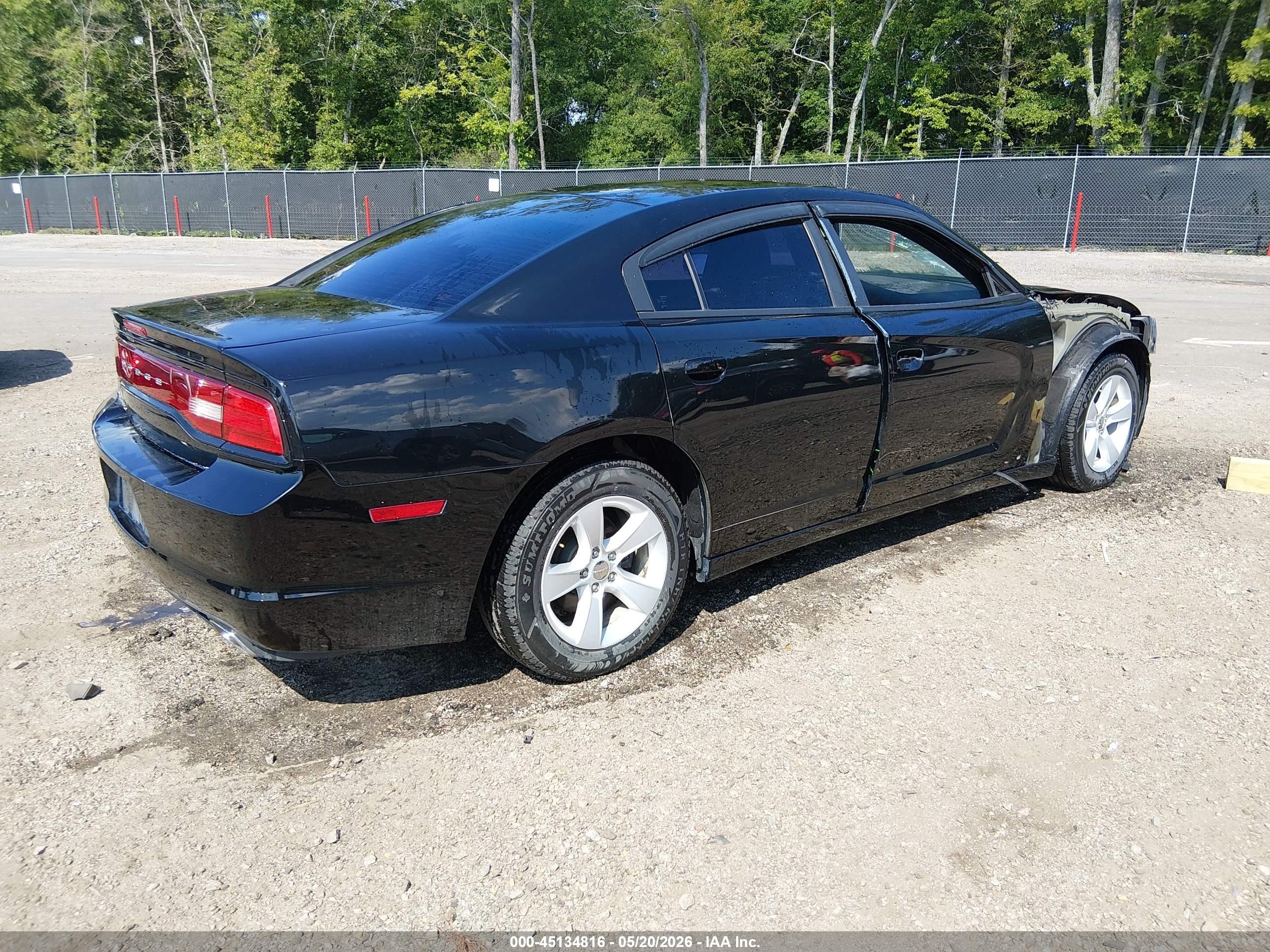 2014 Dodge Charger Se Black vin: 2C3CDXBG3EH342733
