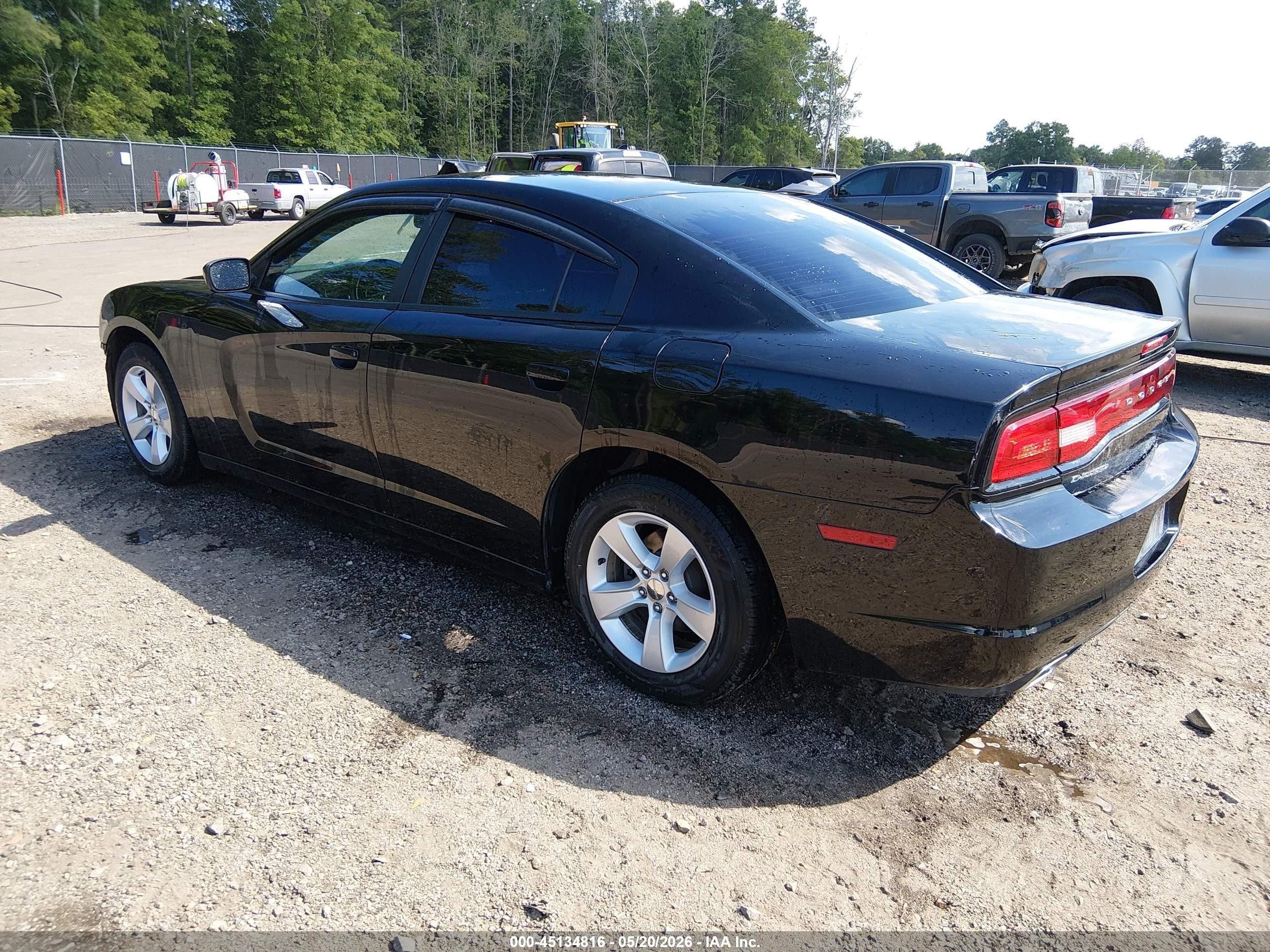 2014 Dodge Charger Se Black vin: 2C3CDXBG3EH342733