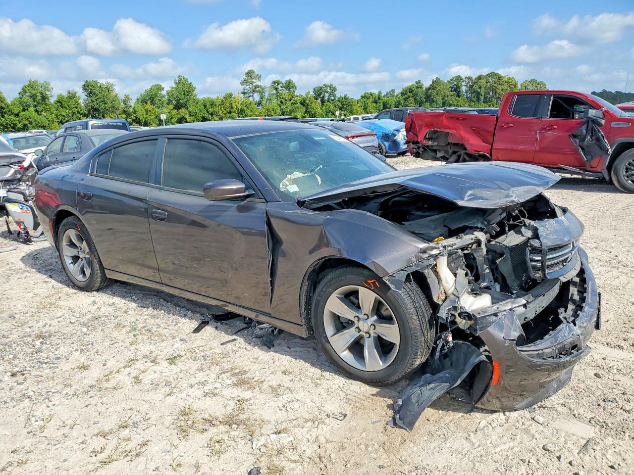 2015 Dodge Charger Gray vin: 2C3CDXBG3FH725041
