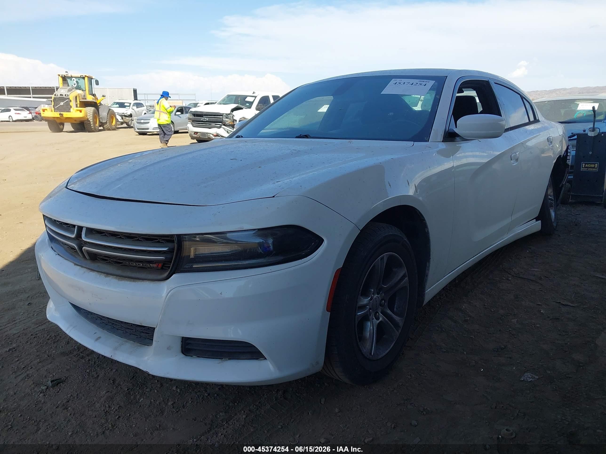 2015 Dodge Charger Se White vin: 2C3CDXBG3FH753132