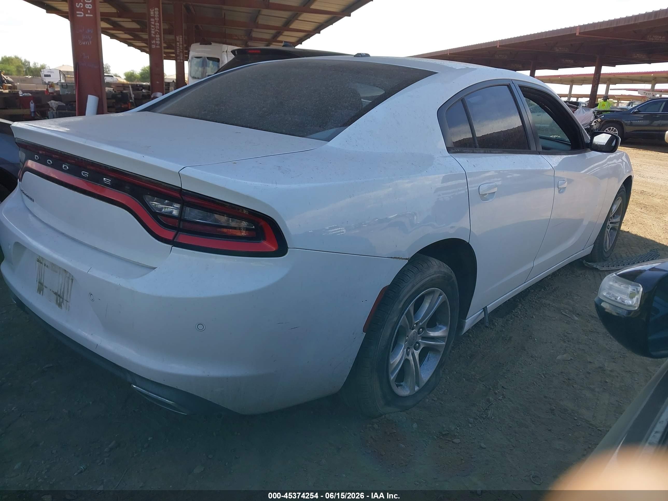 2015 Dodge Charger Se White vin: 2C3CDXBG3FH753132
