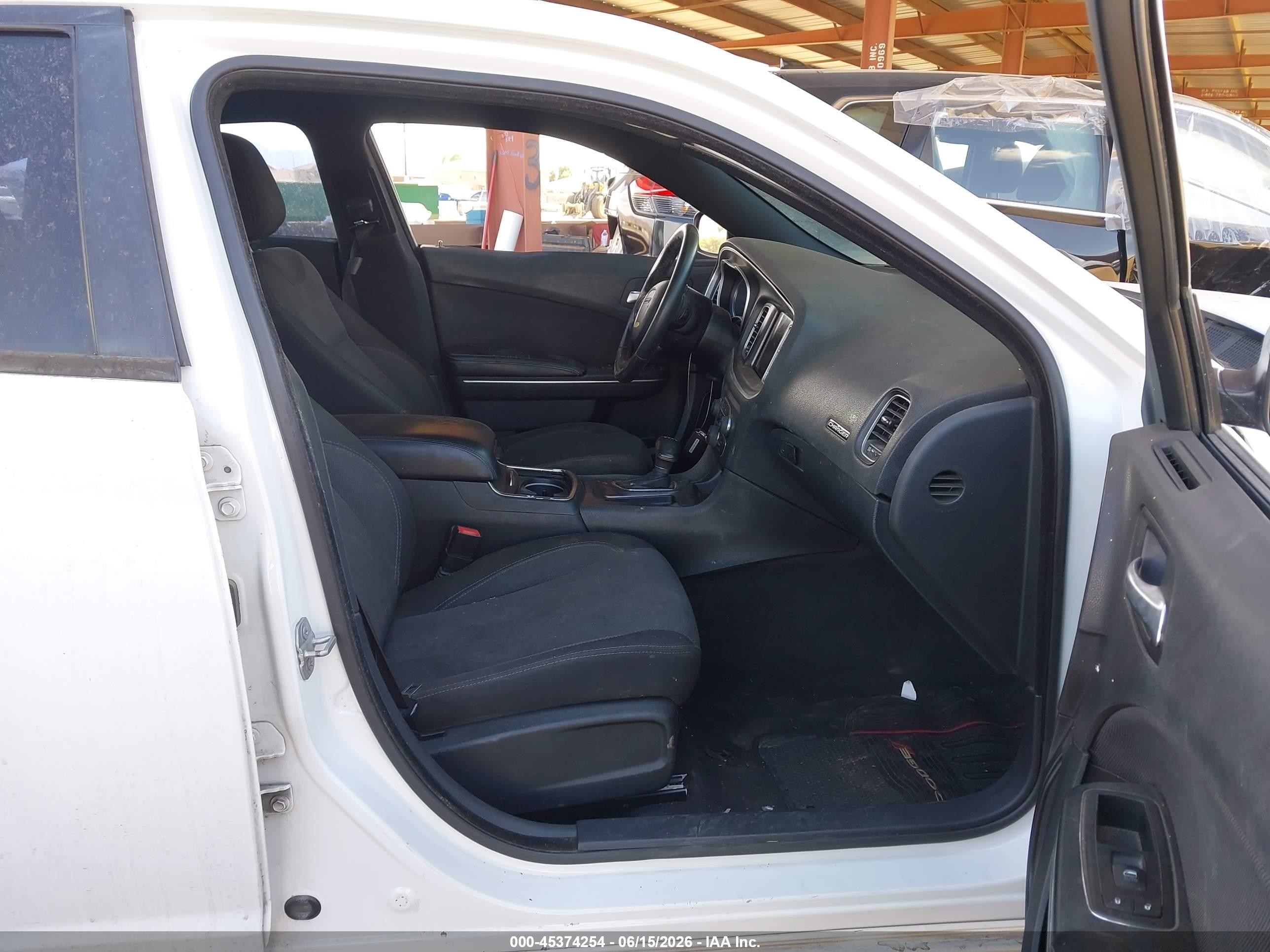 2015 Dodge Charger Se White vin: 2C3CDXBG3FH753132