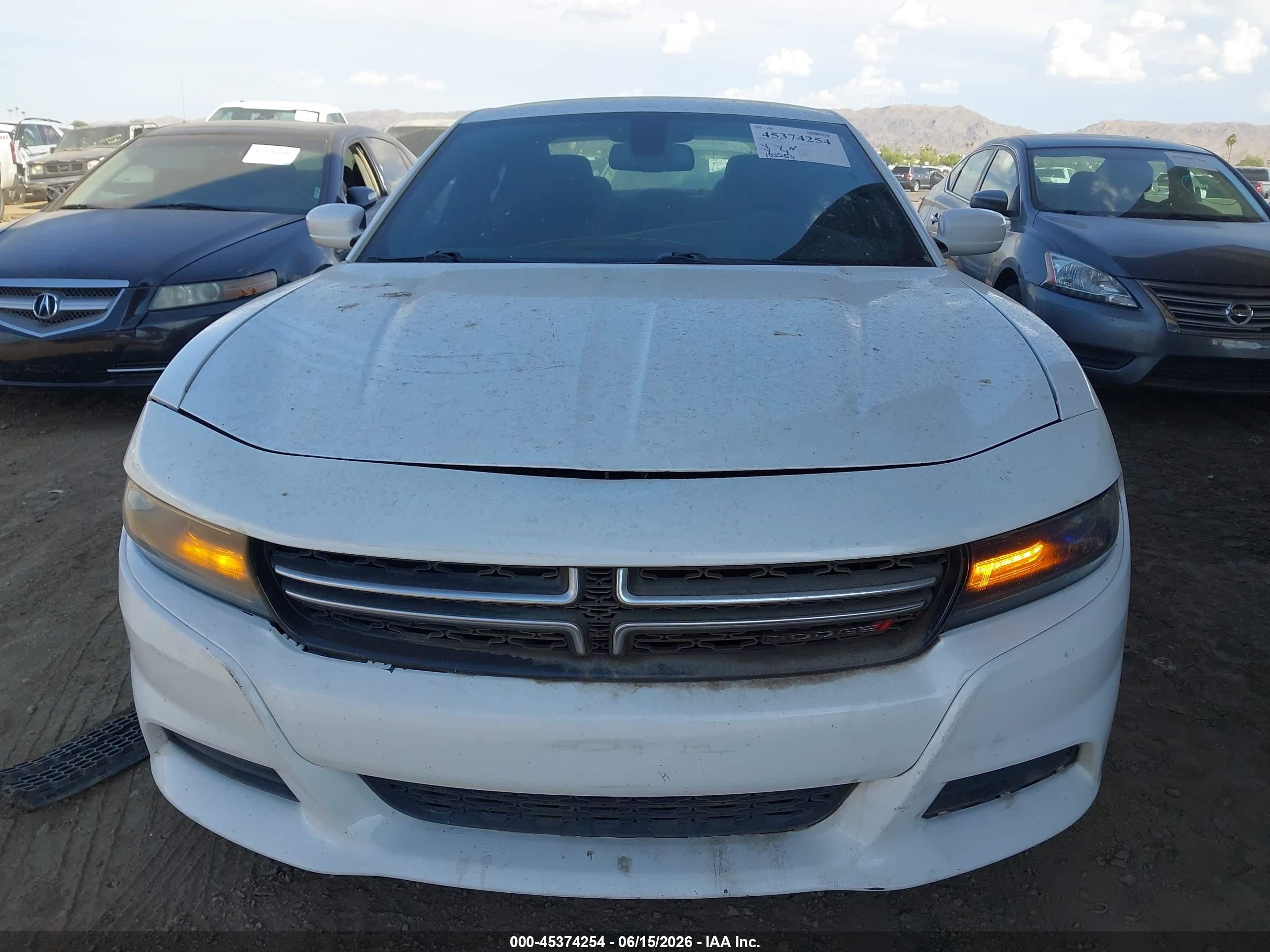 2015 Dodge Charger Se White vin: 2C3CDXBG3FH753132