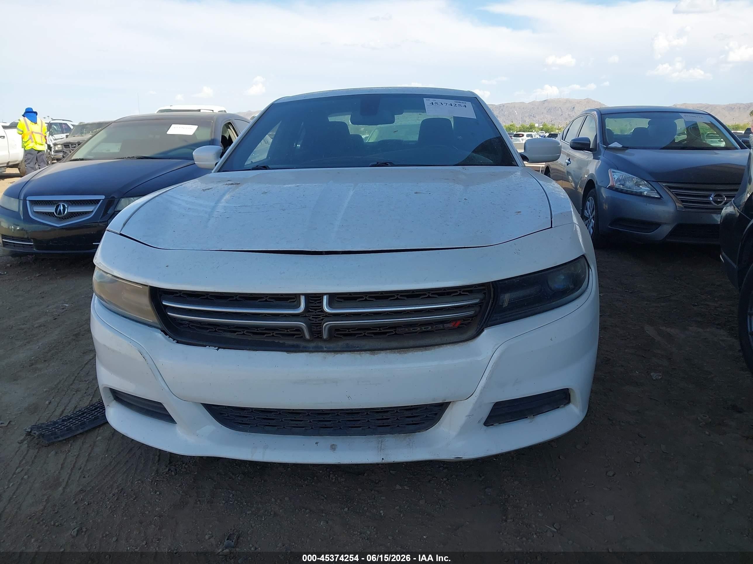 2015 Dodge Charger Se White vin: 2C3CDXBG3FH753132