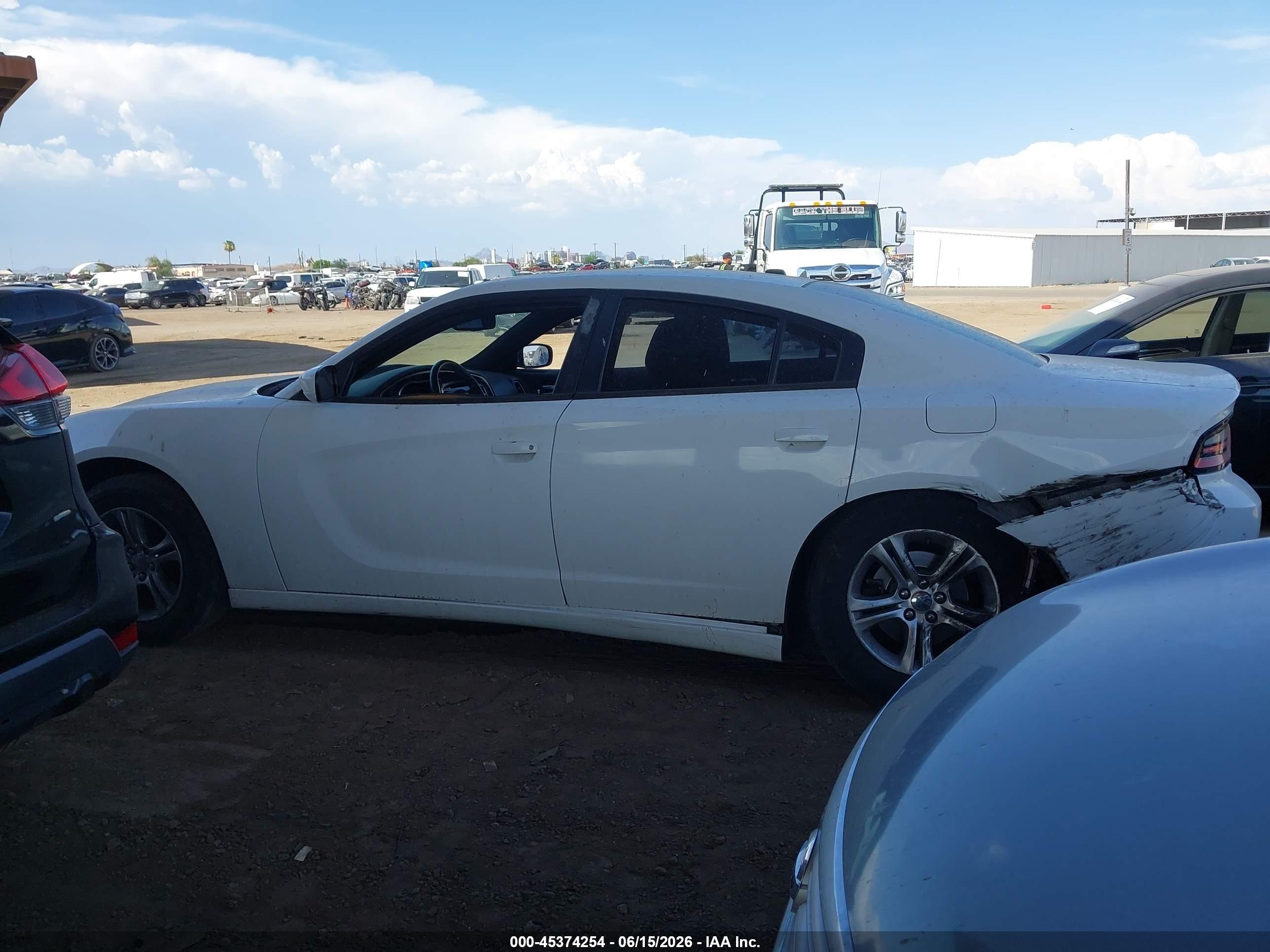 2015 Dodge Charger Se White vin: 2C3CDXBG3FH753132
