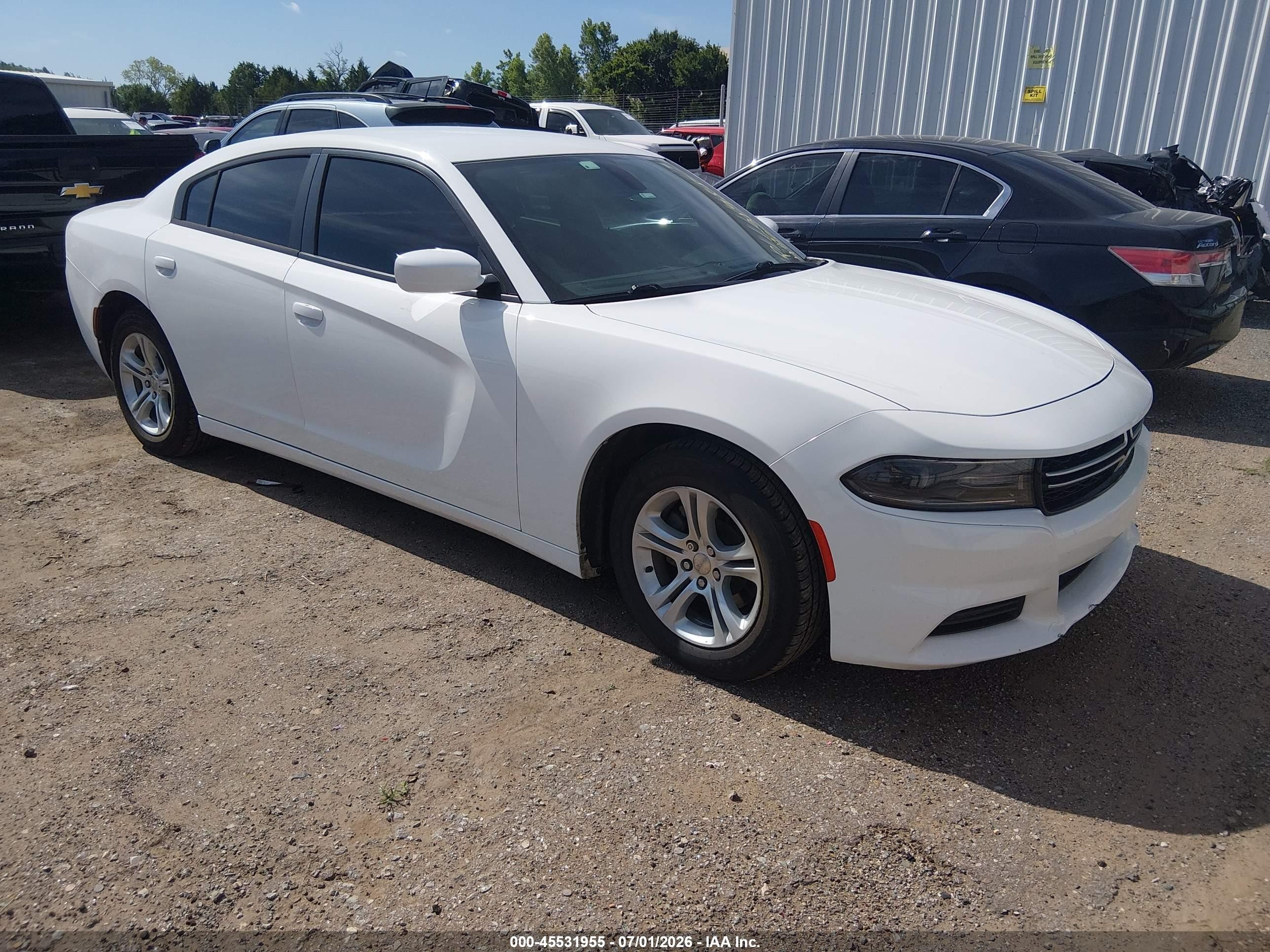 2015 Dodge Charger Se White vin: 2C3CDXBG3FH848161
