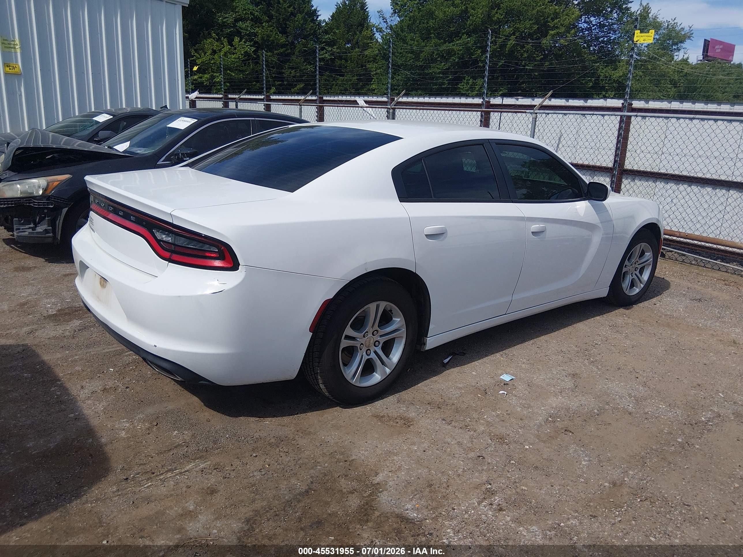 2015 Dodge Charger Se White vin: 2C3CDXBG3FH848161