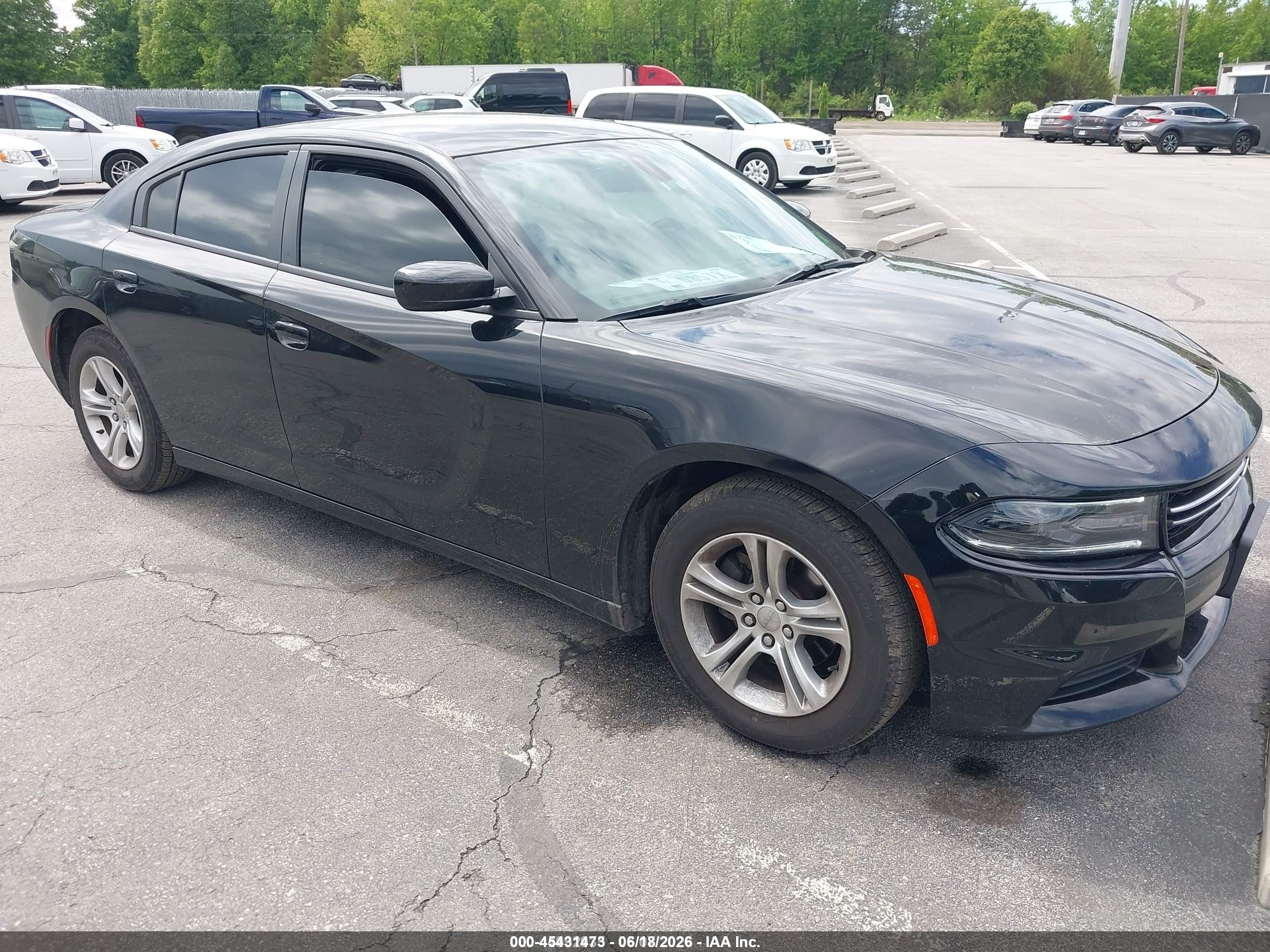 2015 Dodge Charger Se Black vin: 2C3CDXBG3FH865784