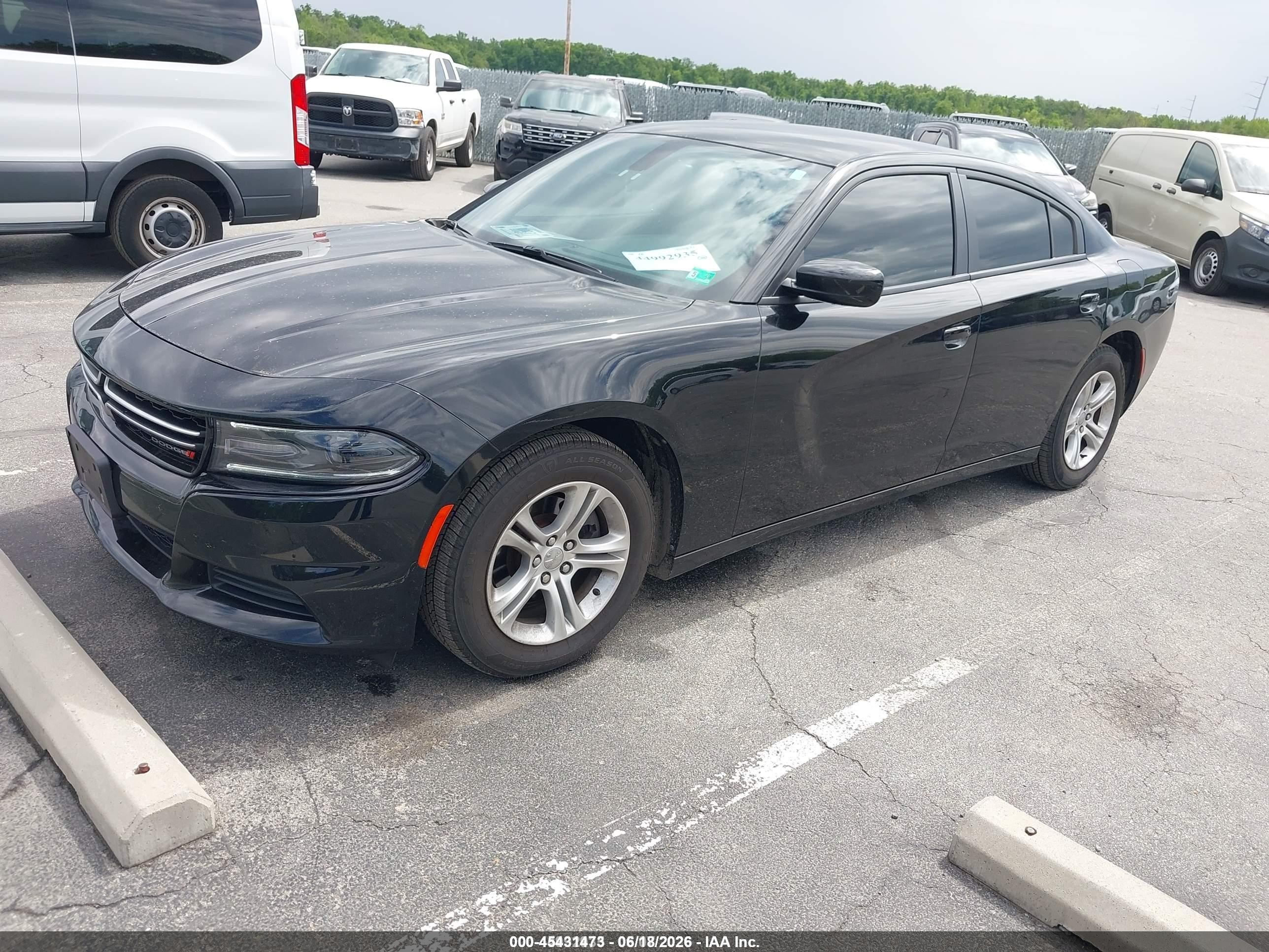 2015 Dodge Charger Se Black vin: 2C3CDXBG3FH865784