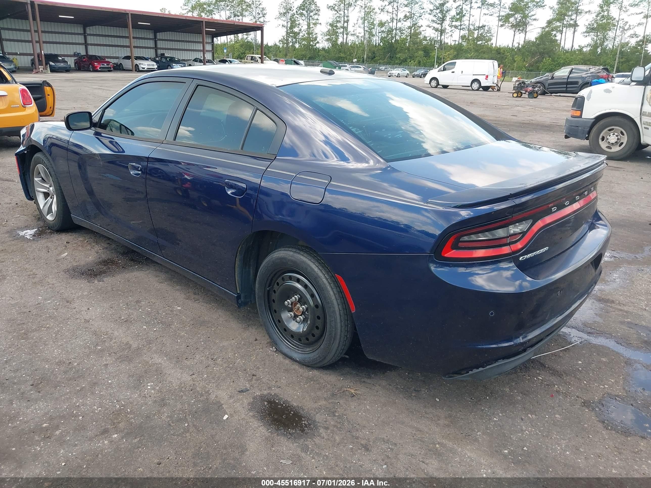2015 Dodge Charger Se Blue vin: 2C3CDXBG3FH897053