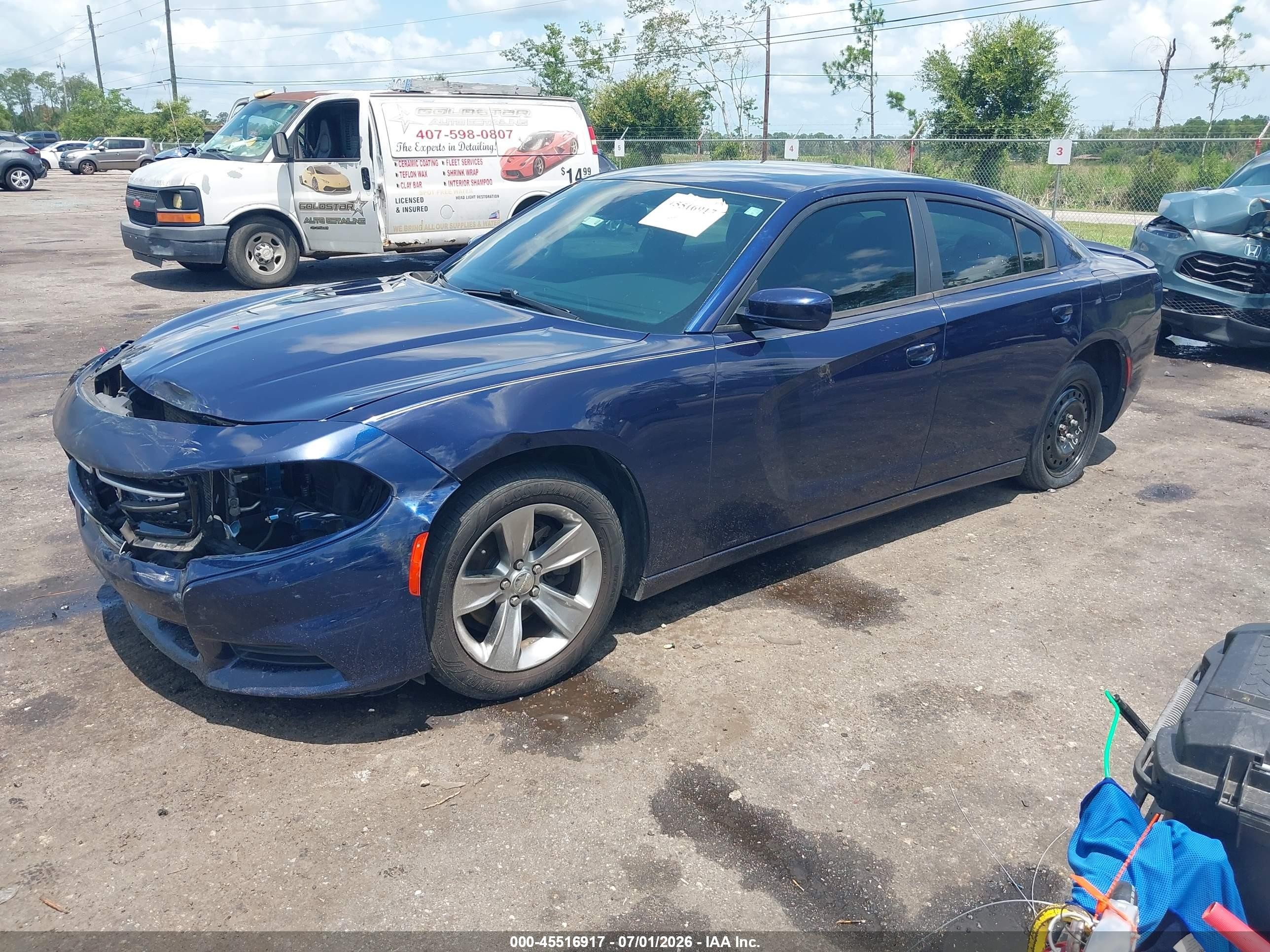 2015 Dodge Charger Se Blue vin: 2C3CDXBG3FH897053
