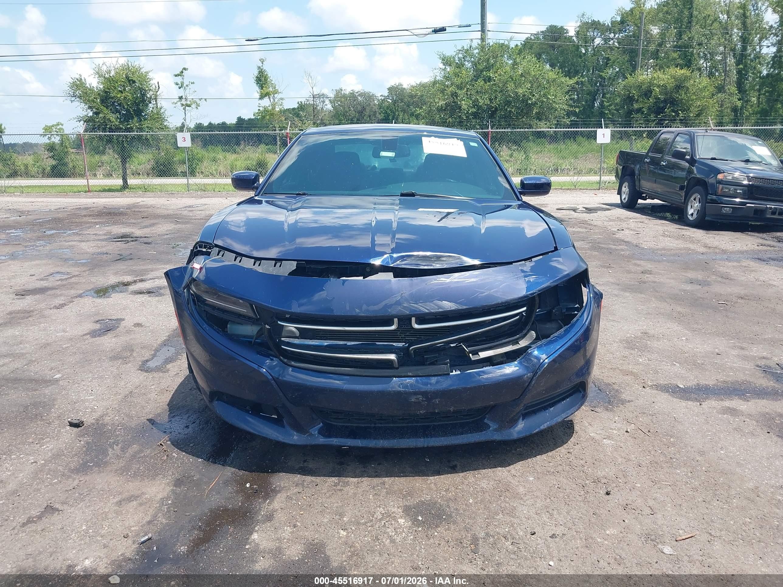 2015 Dodge Charger Se Blue vin: 2C3CDXBG3FH897053